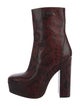 Longchamp Snakeskin Animal Print Boots