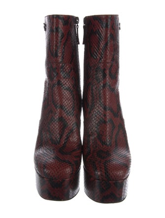 Longchamp Snakeskin Animal Print Boots