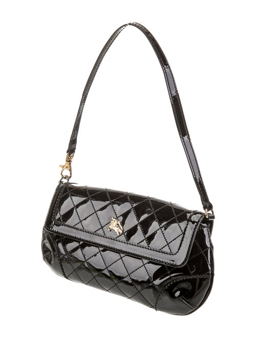 Longchamp Patent Leather Top Handle Bag