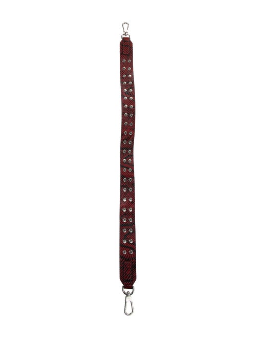 Longchamp Embossed Leather Bag Strap