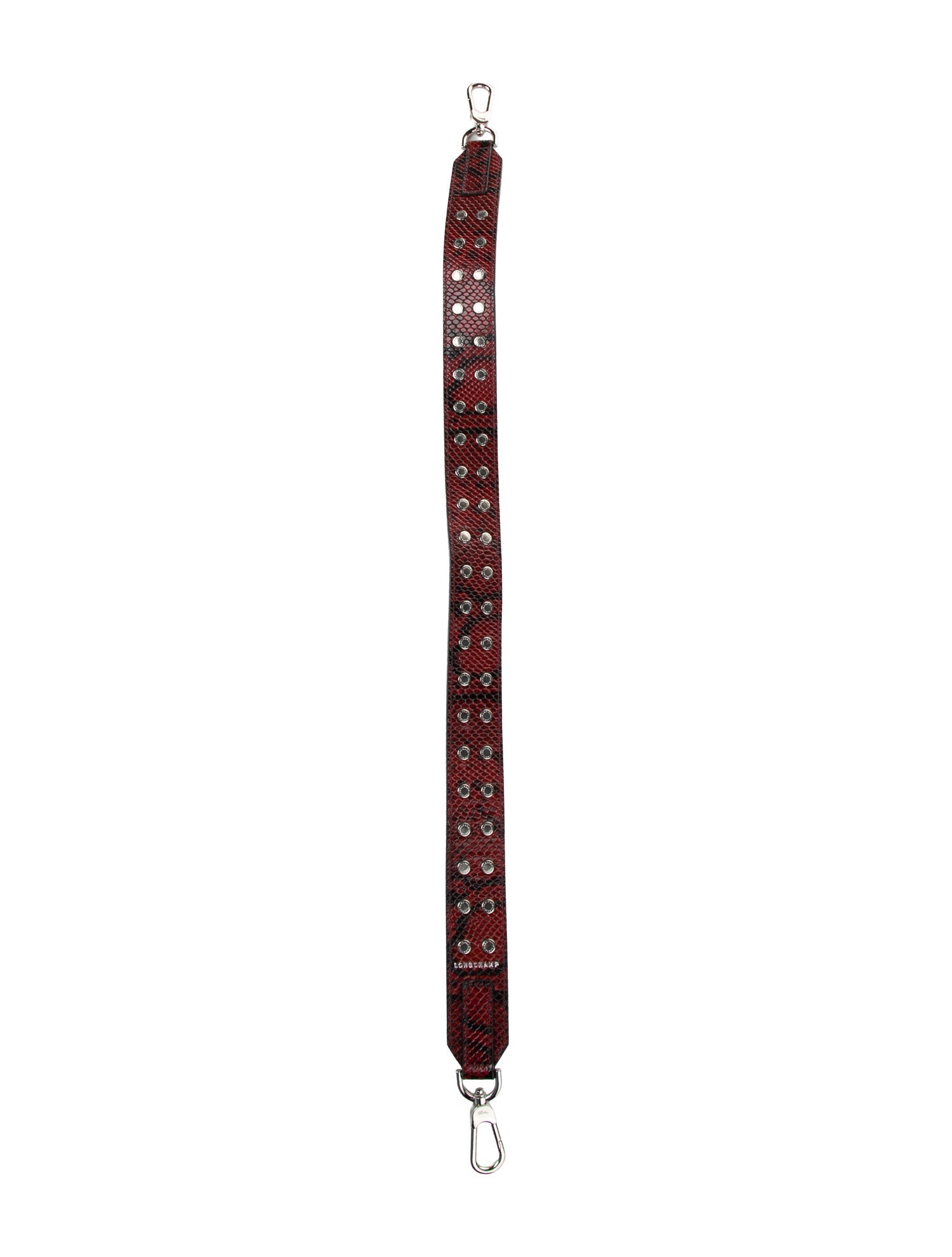 Longchamp Embossed Leather Bag Strap