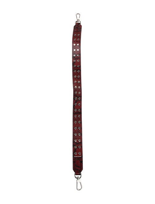 Longchamp Embossed Leather Bag Strap