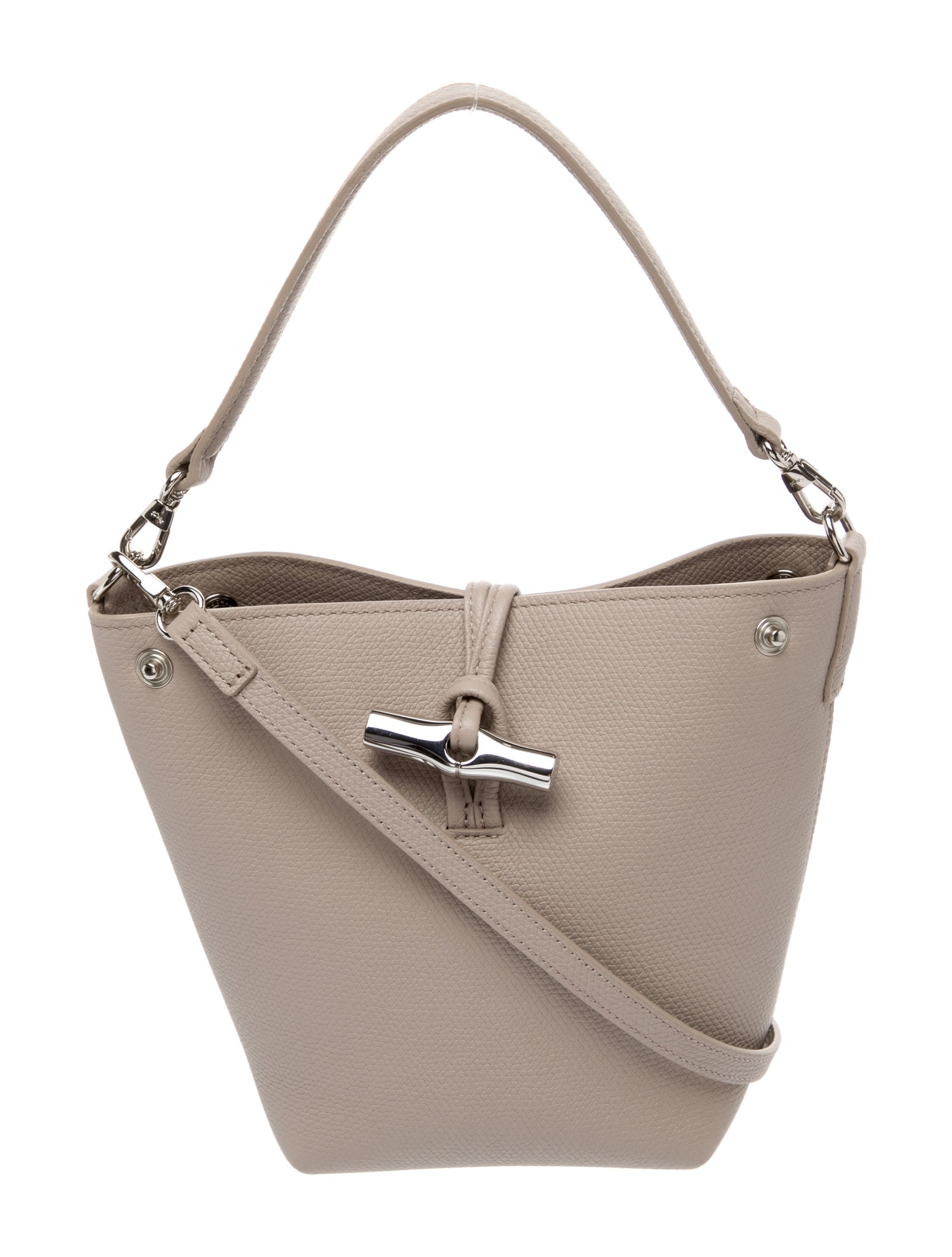 Longchamp Leather Bucket Bag