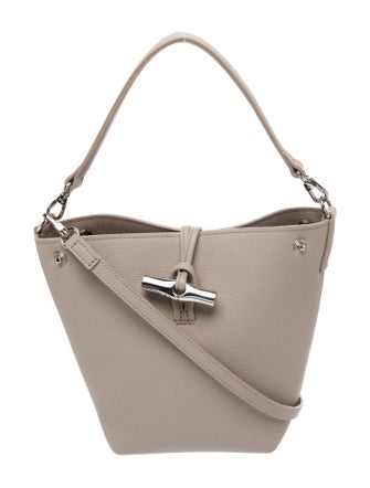 Longchamp Leather Bucket Bag