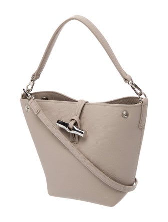 Longchamp Leather Bucket Bag