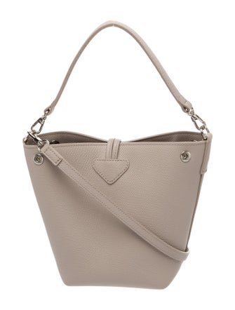 Longchamp Leather Bucket Bag