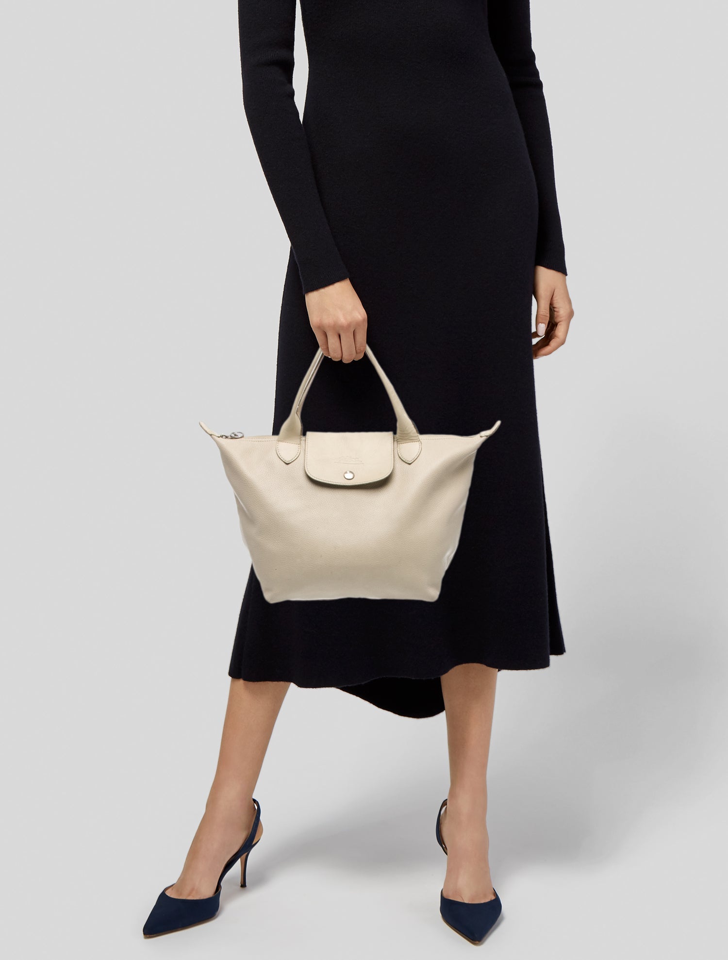 Longchamp Leather Top Handle Bag