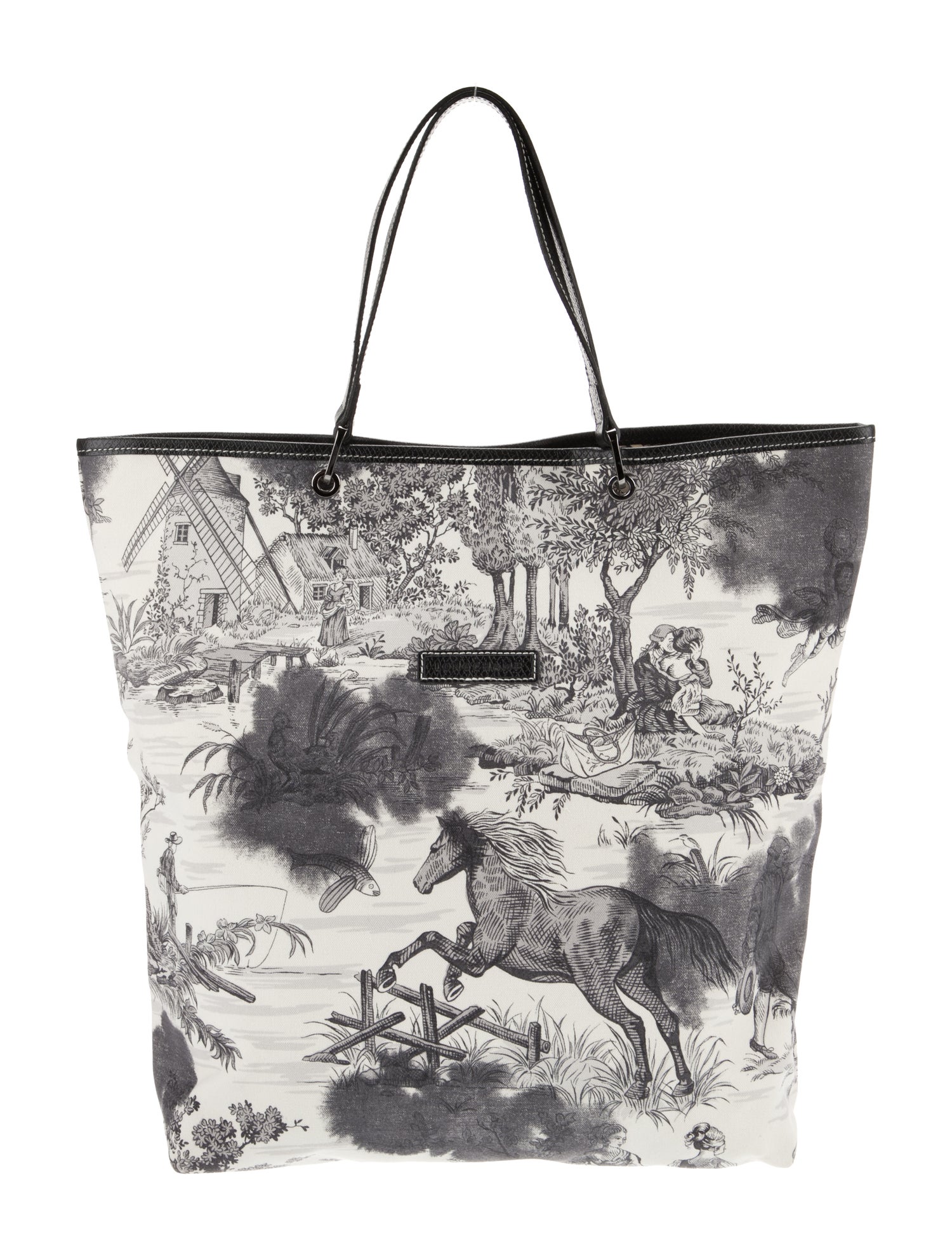 Longchamp Canvas Top Handle Bag