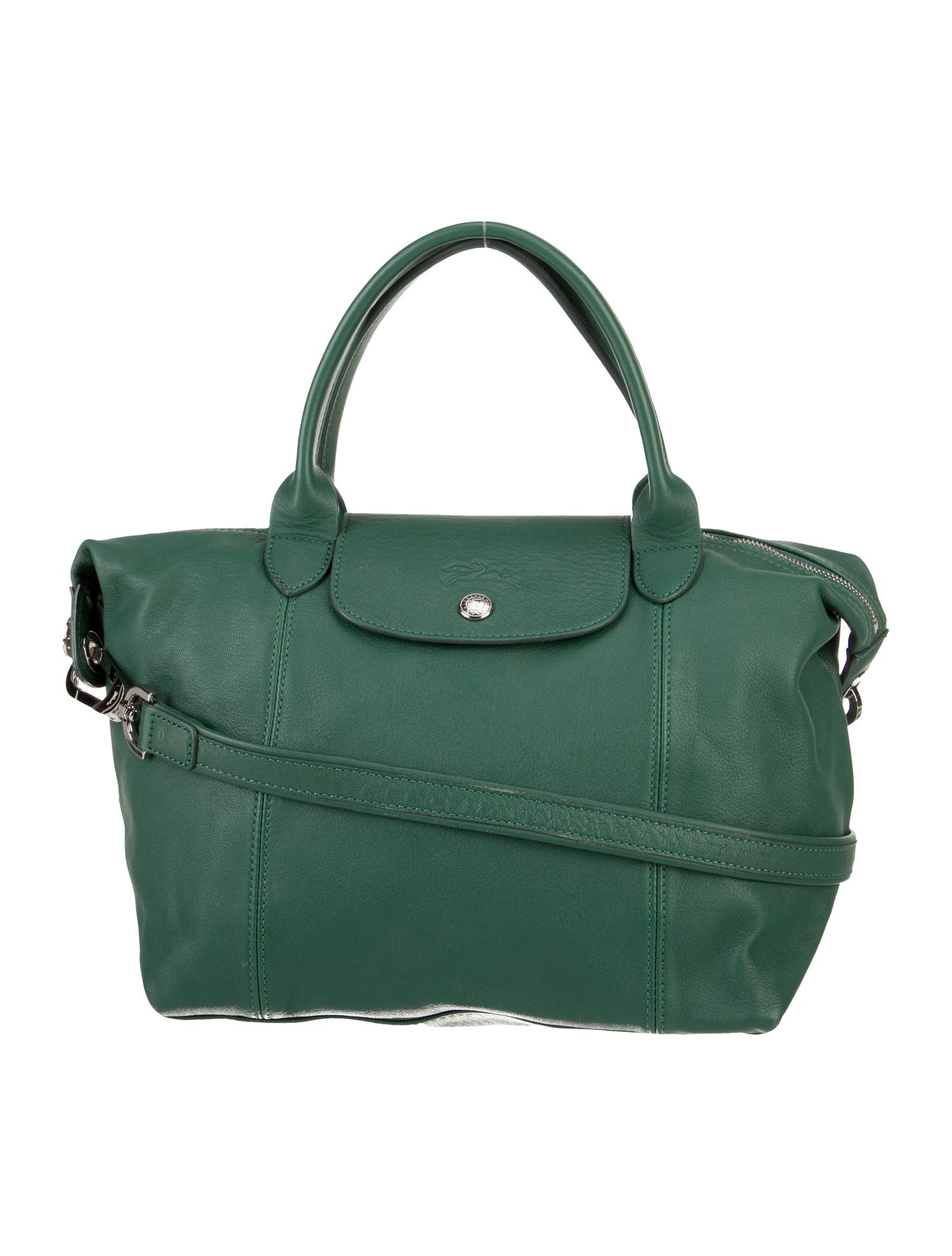 Longchamp Leather Top Handle Bag Small