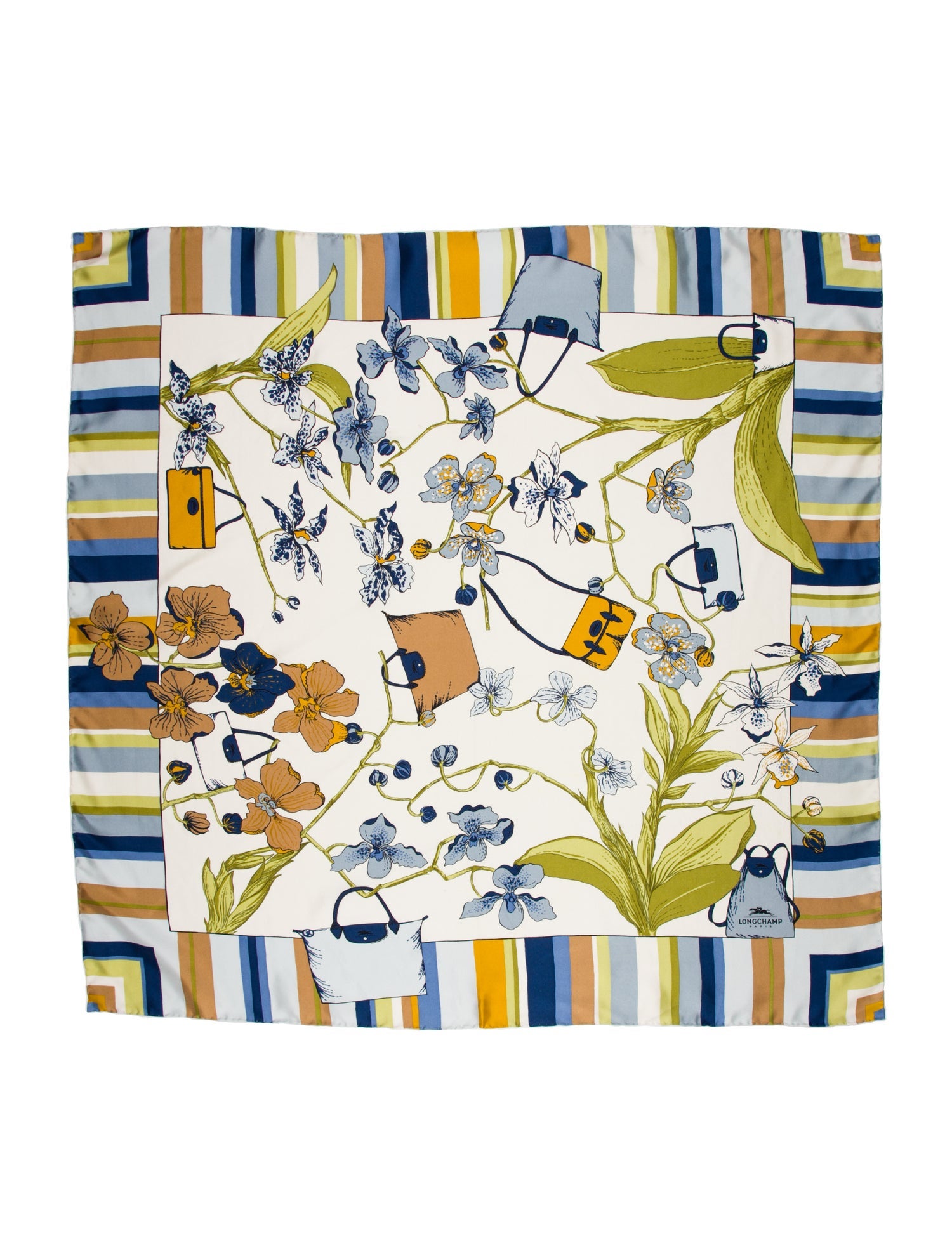 Longchamp Silk Printed Scarf