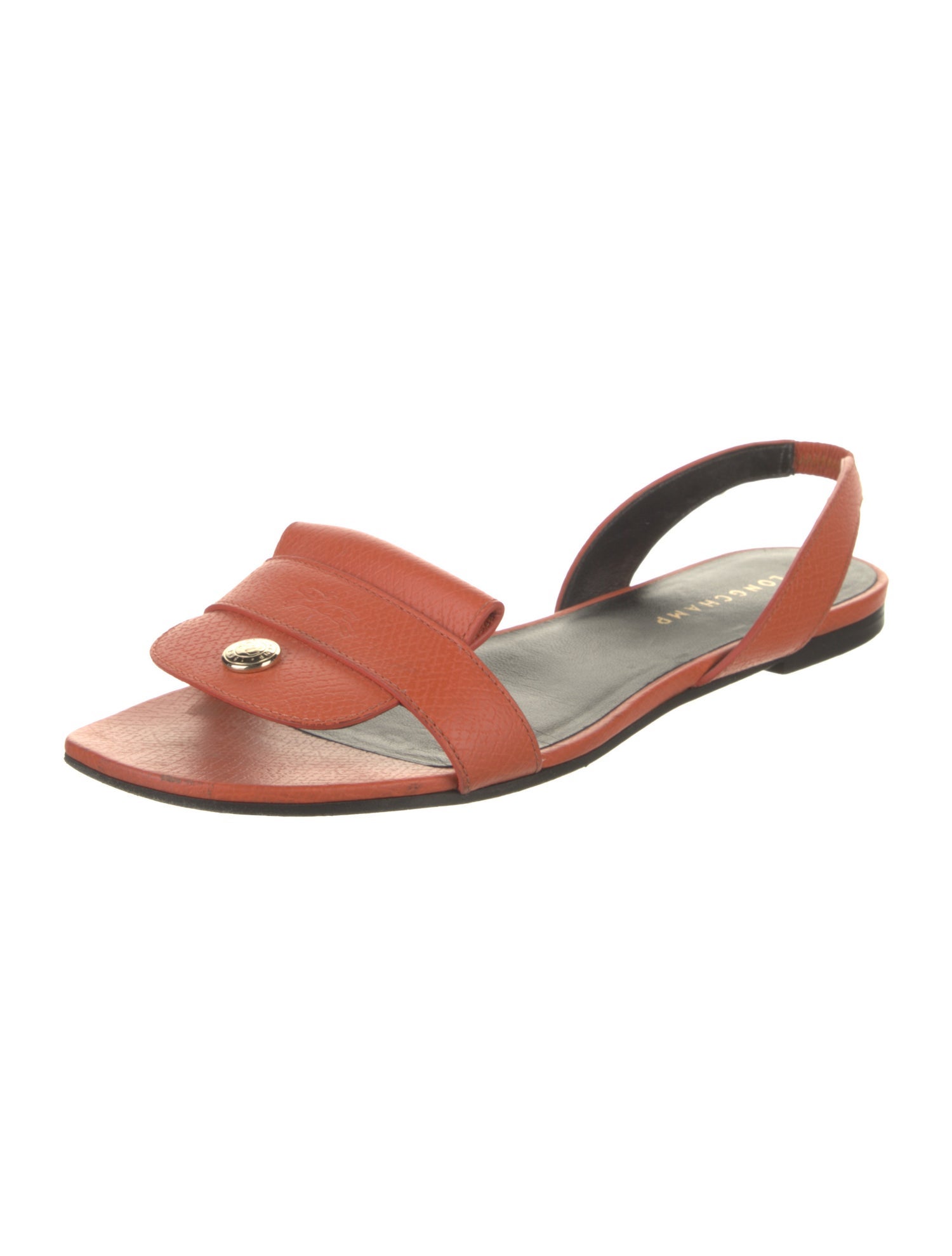 Longchamp Leather Slingback Sandals