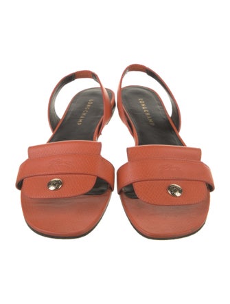 Longchamp Leather Slingback Sandals
