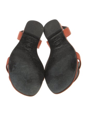 Longchamp Leather Slingback Sandals