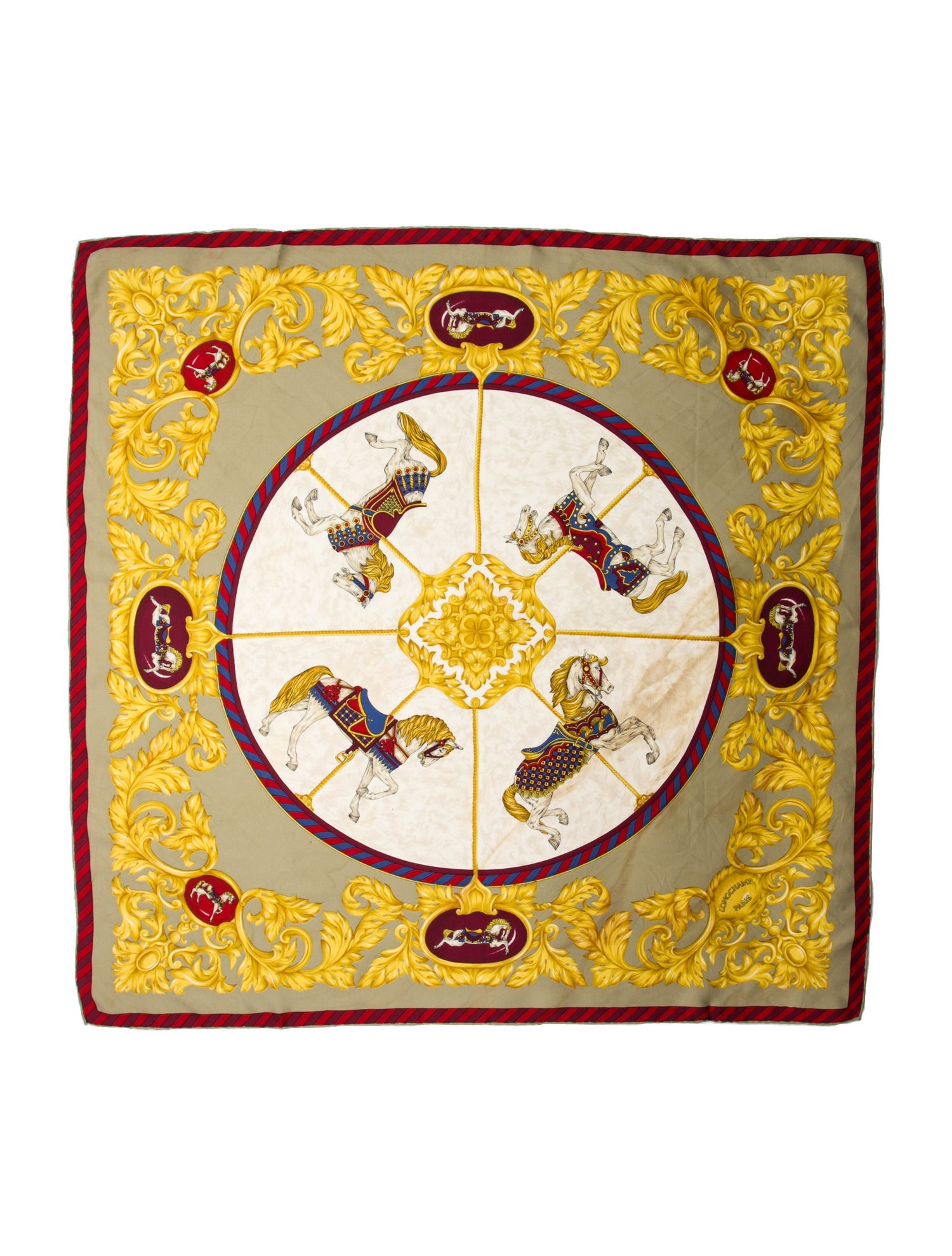 Longchamp Silk Printed Scarf