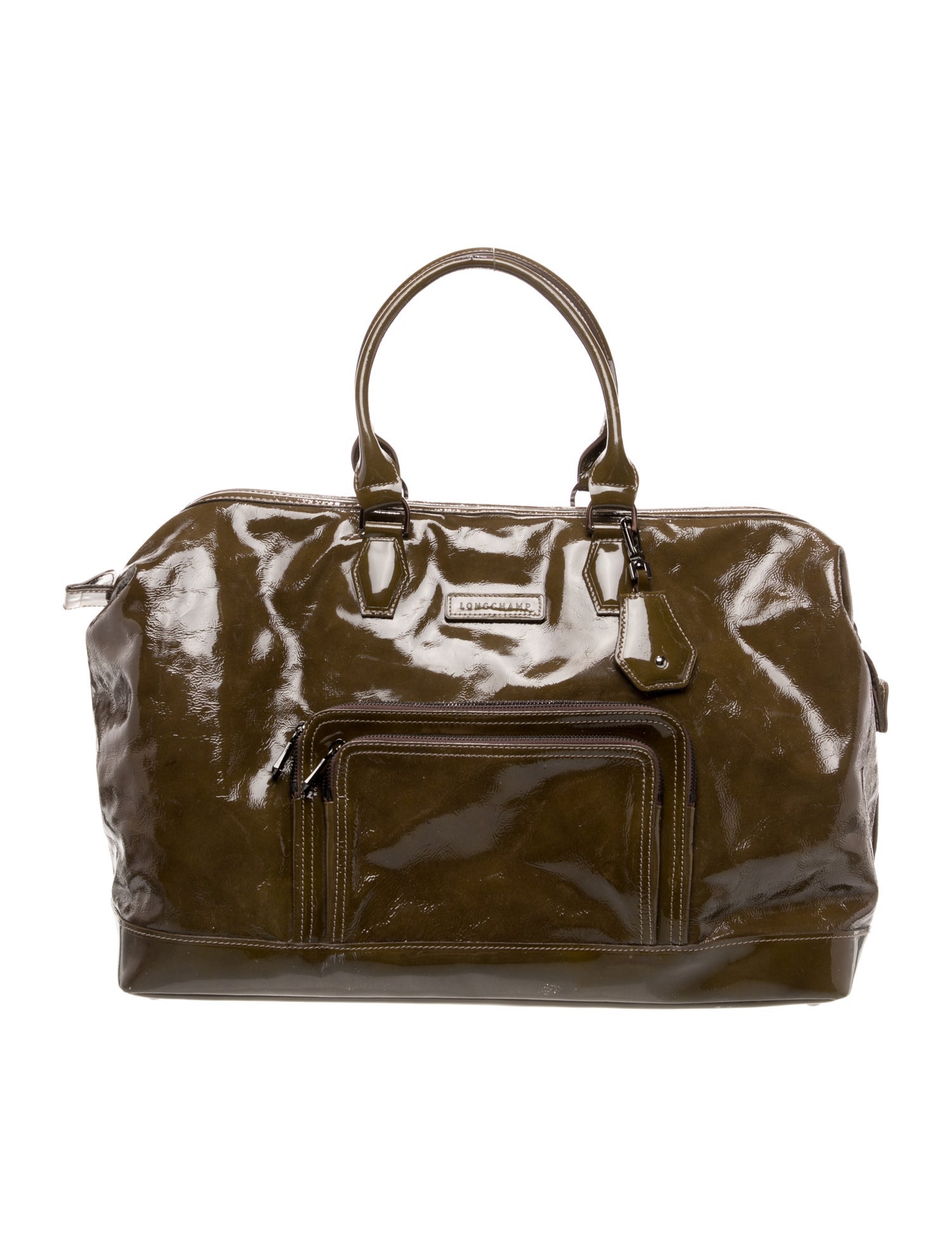 Longchamp Patent Leather Weekender Bag