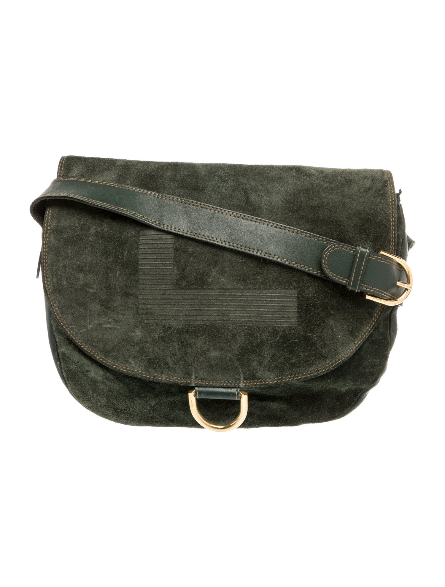 Lancel Suede Messenger Bag Vintage