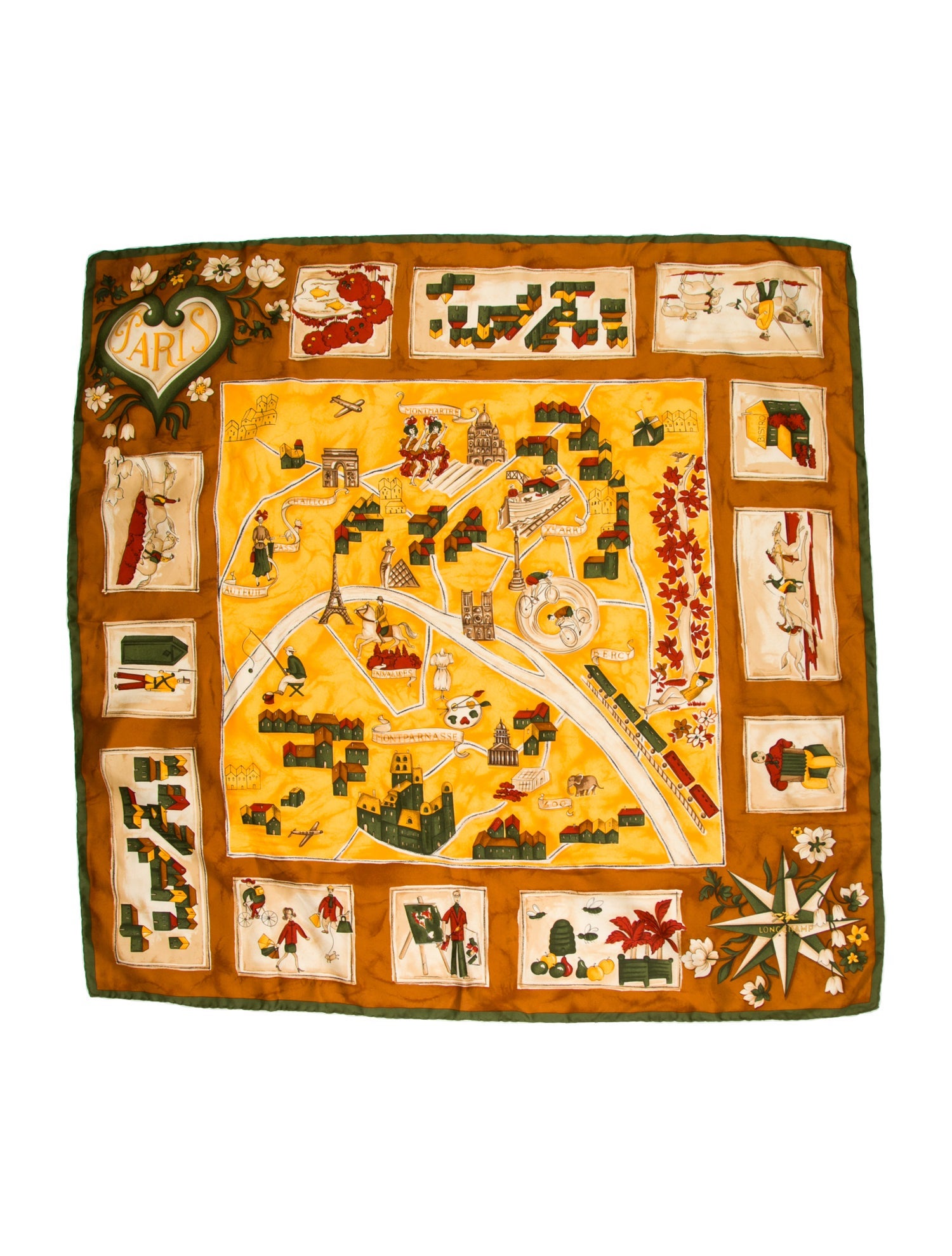 Longchamp Silk Printed Scarf