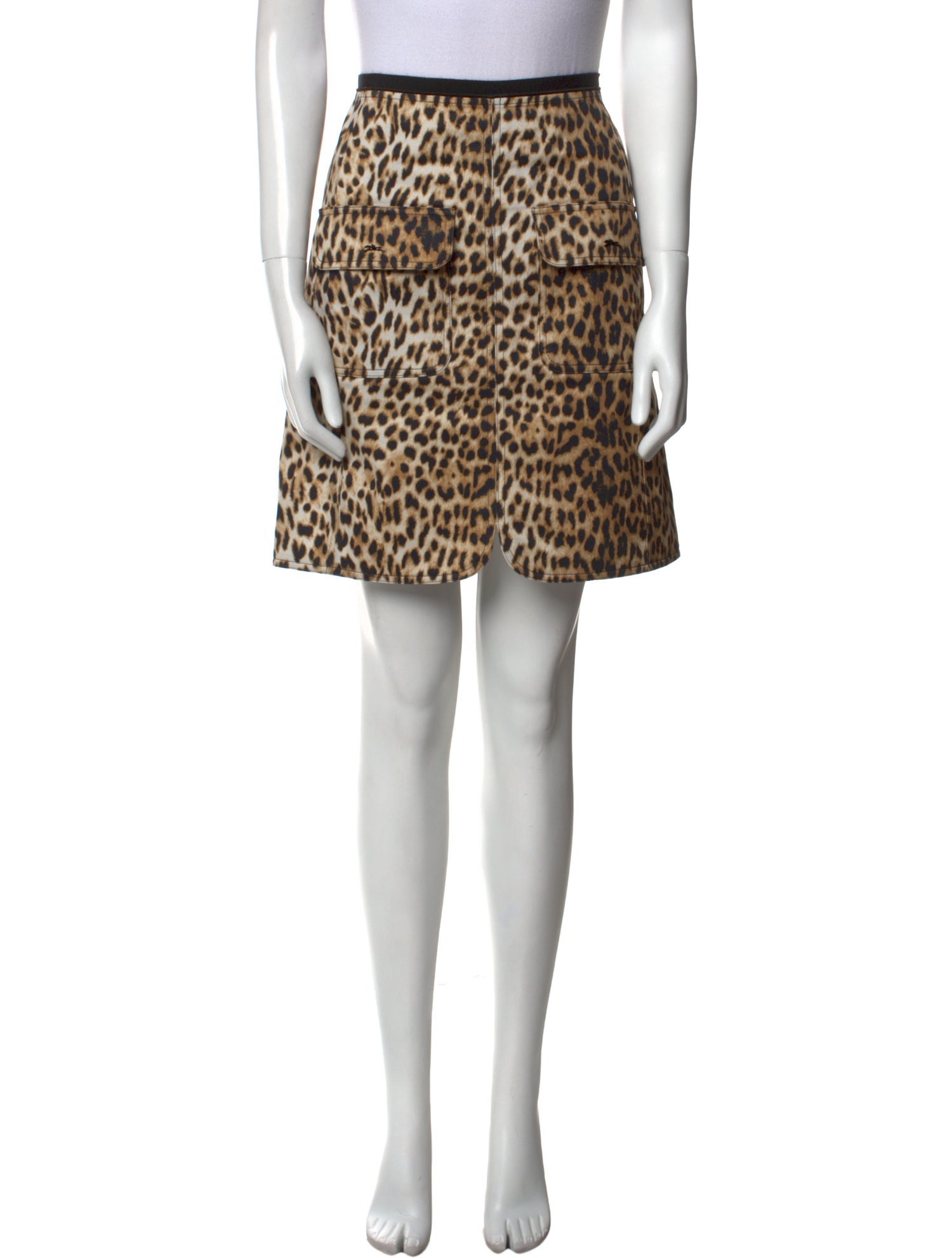 Longchamp Animal Print Mini Skirt