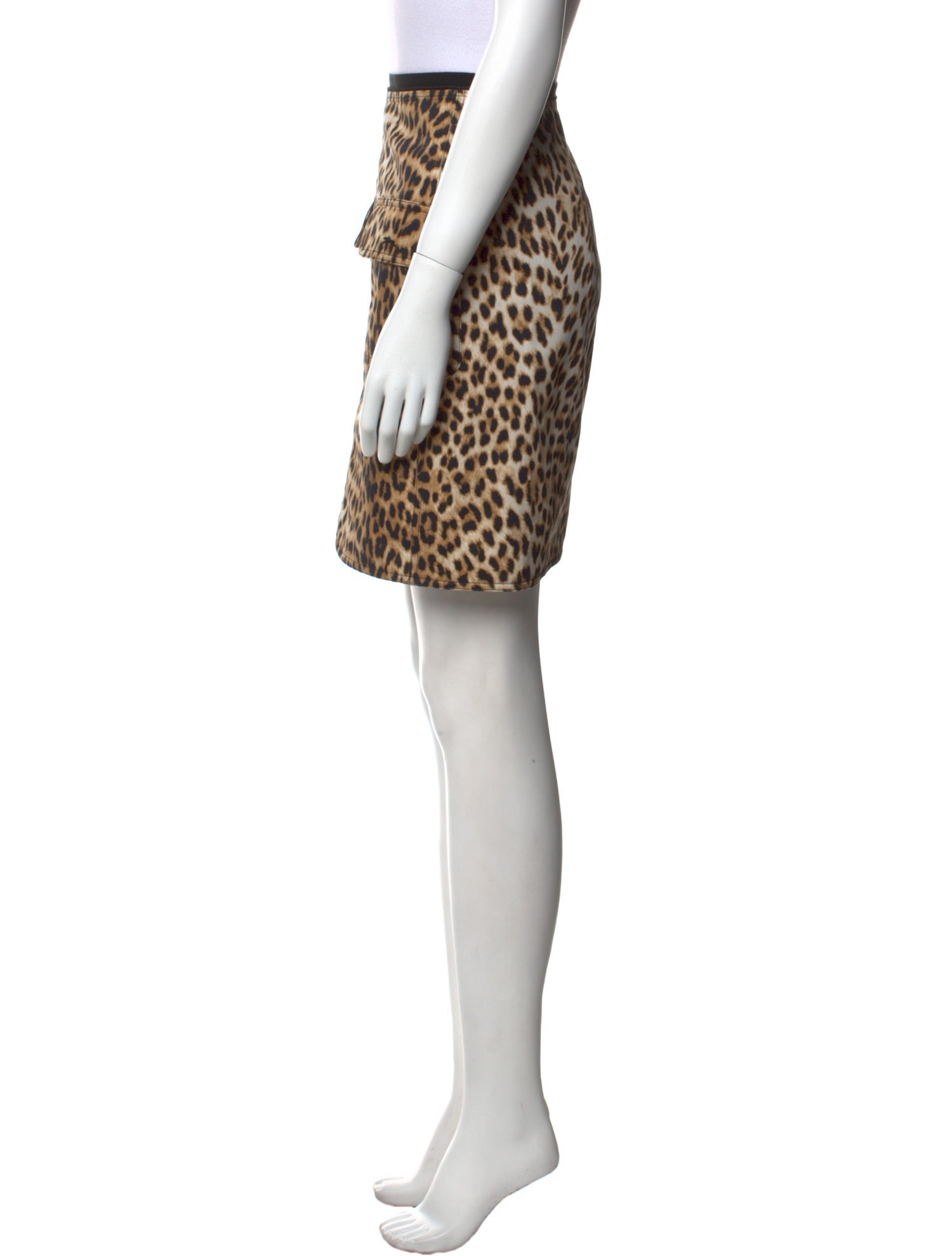 Longchamp Animal Print Mini Skirt