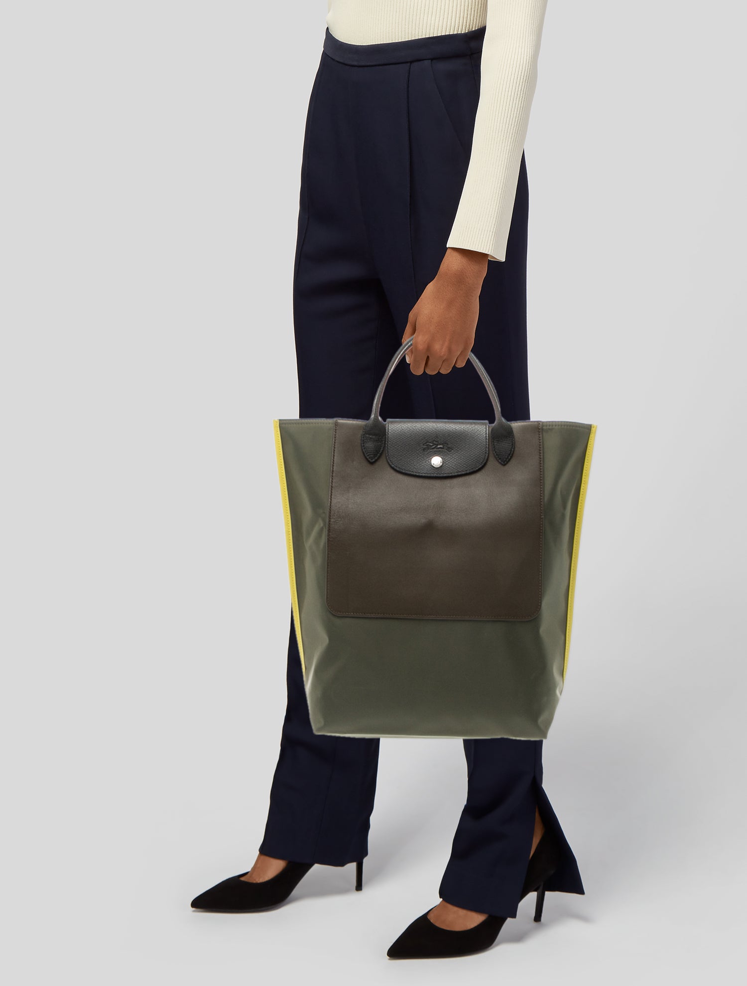 Longchamp Nylon Top Handle Bag