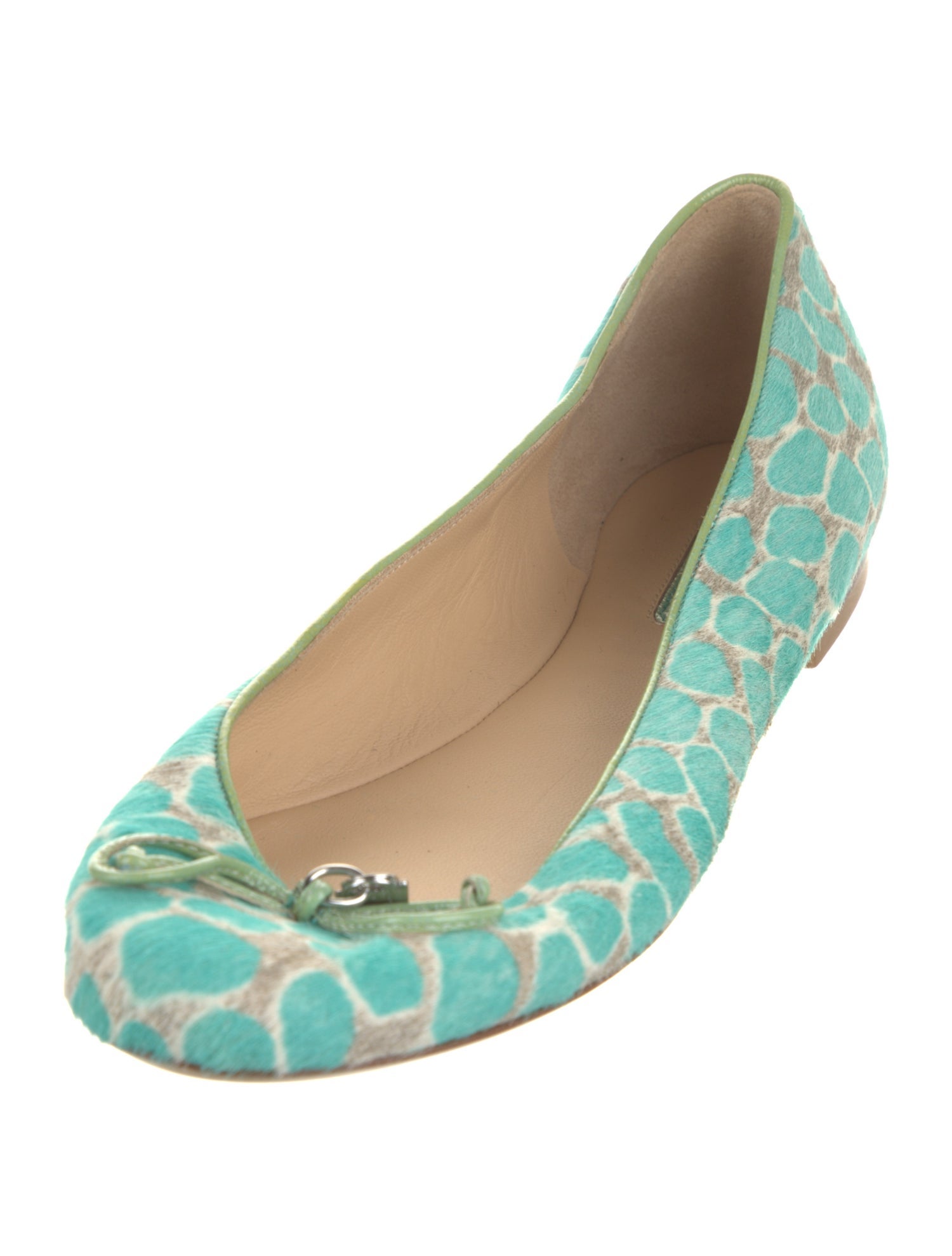 Longchamp Ponyhair Printed Ballet Flats