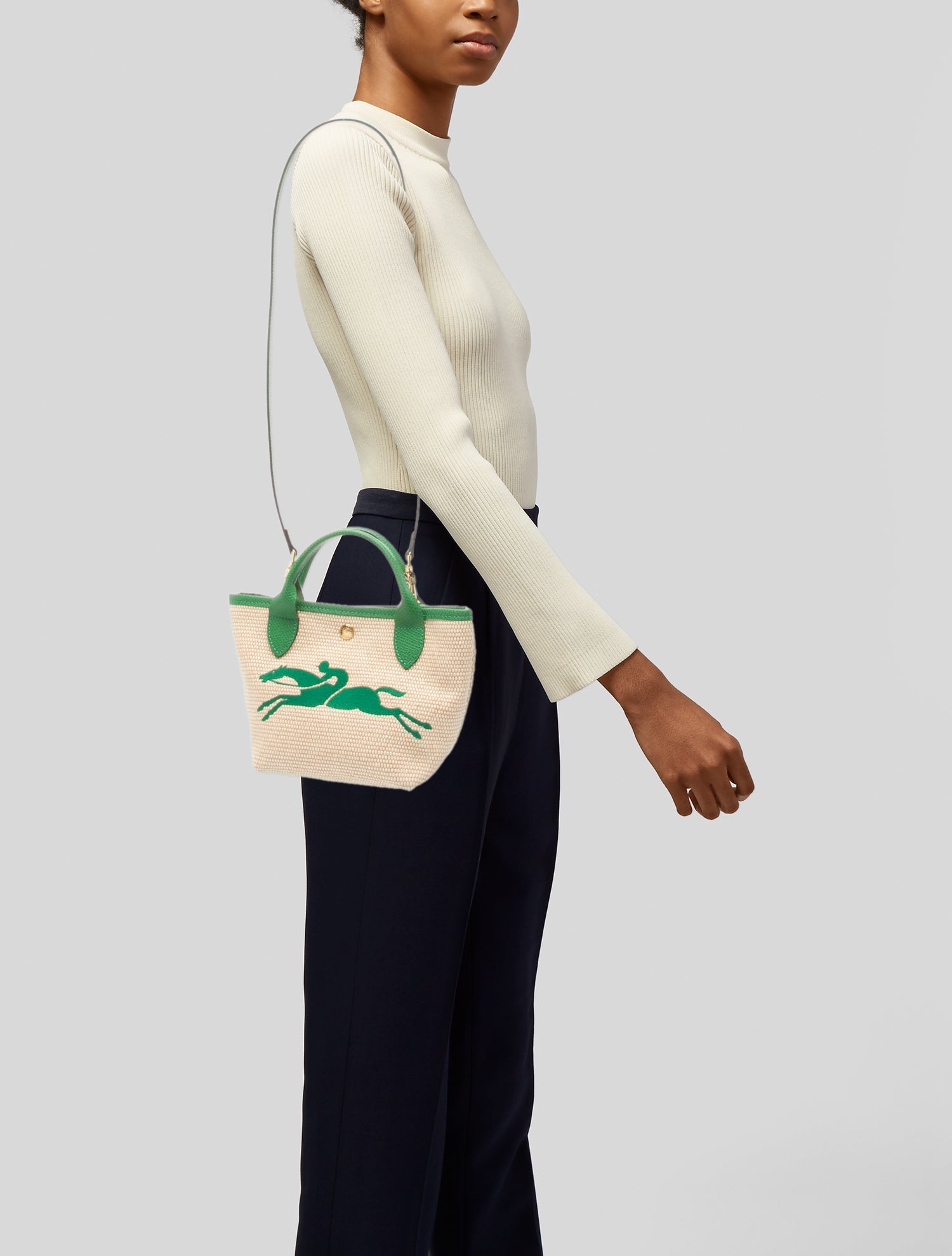 Longchamp Raffia Shoulder Bag