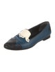 Longchamp Leather Colorblock Pattern Loafers