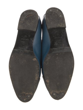 Longchamp Leather Colorblock Pattern Loafers