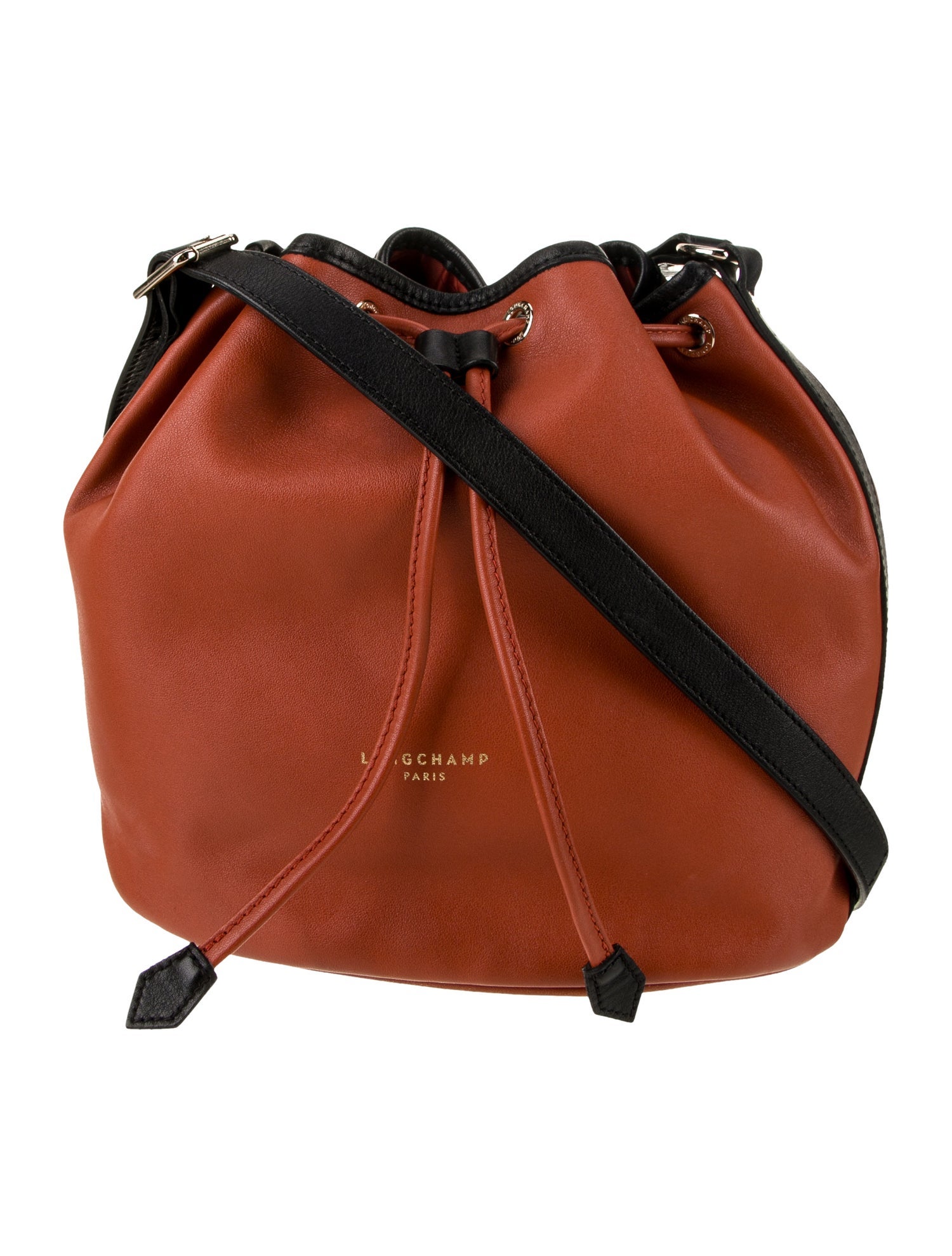Longchamp Leather Bucket Bag