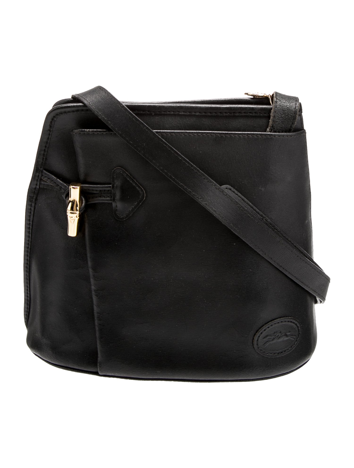 Longchamp Leather Messenger Bag