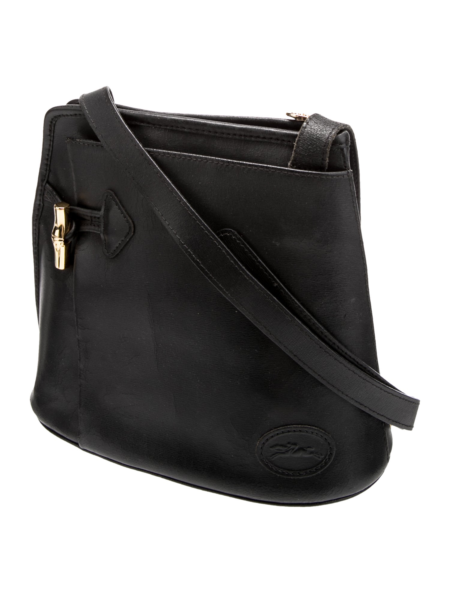 Longchamp Leather Messenger Bag