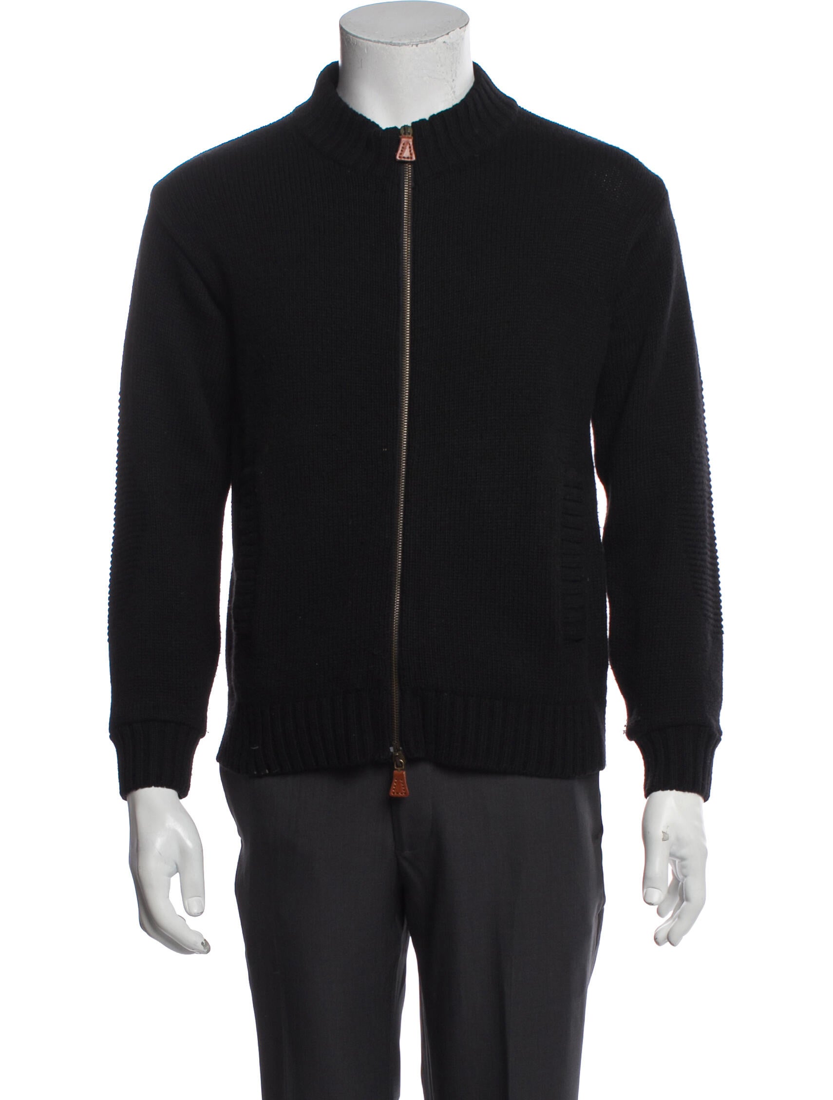 Longchamp Merino Wool Turtleneck Cardigan