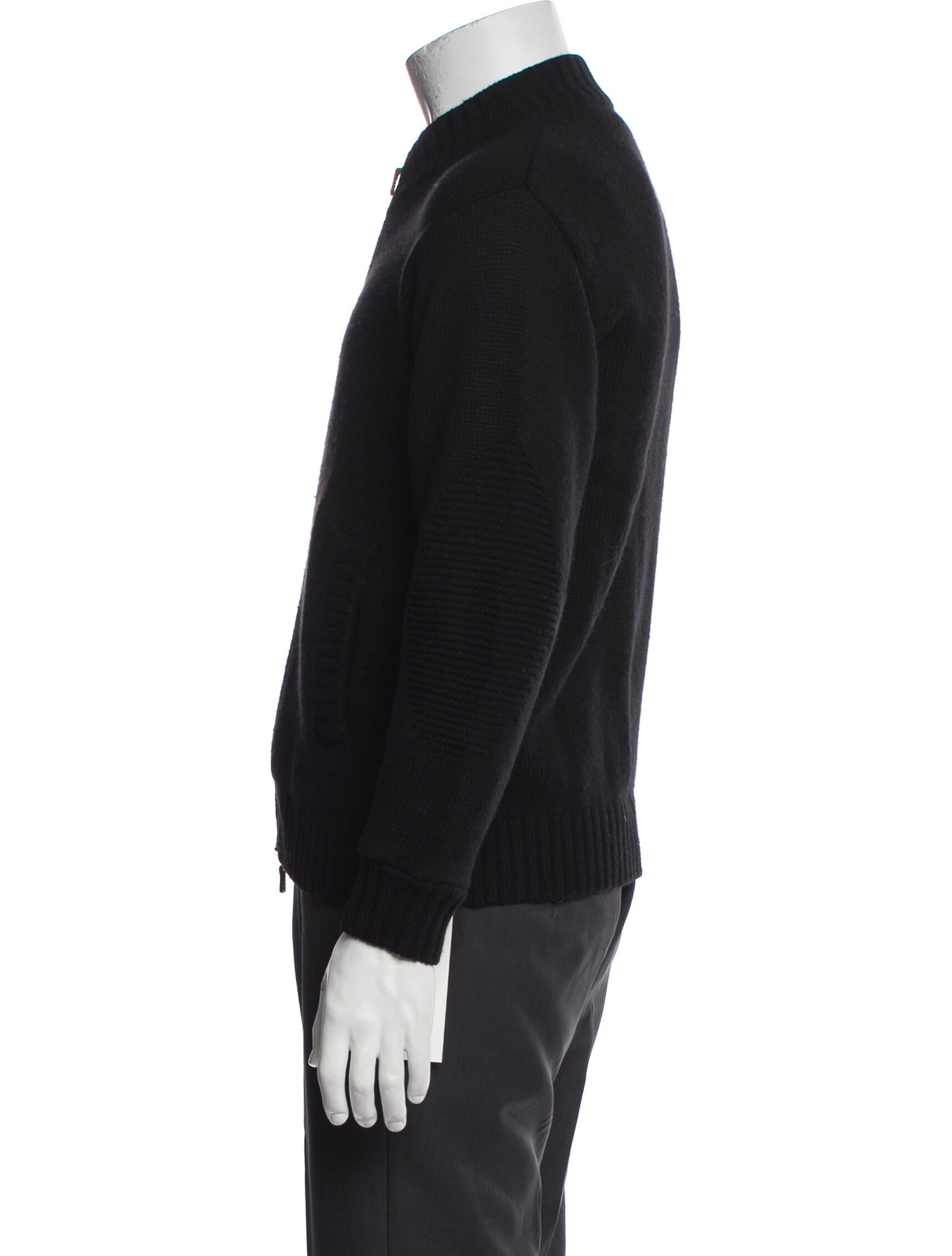Longchamp Merino Wool Turtleneck Cardigan