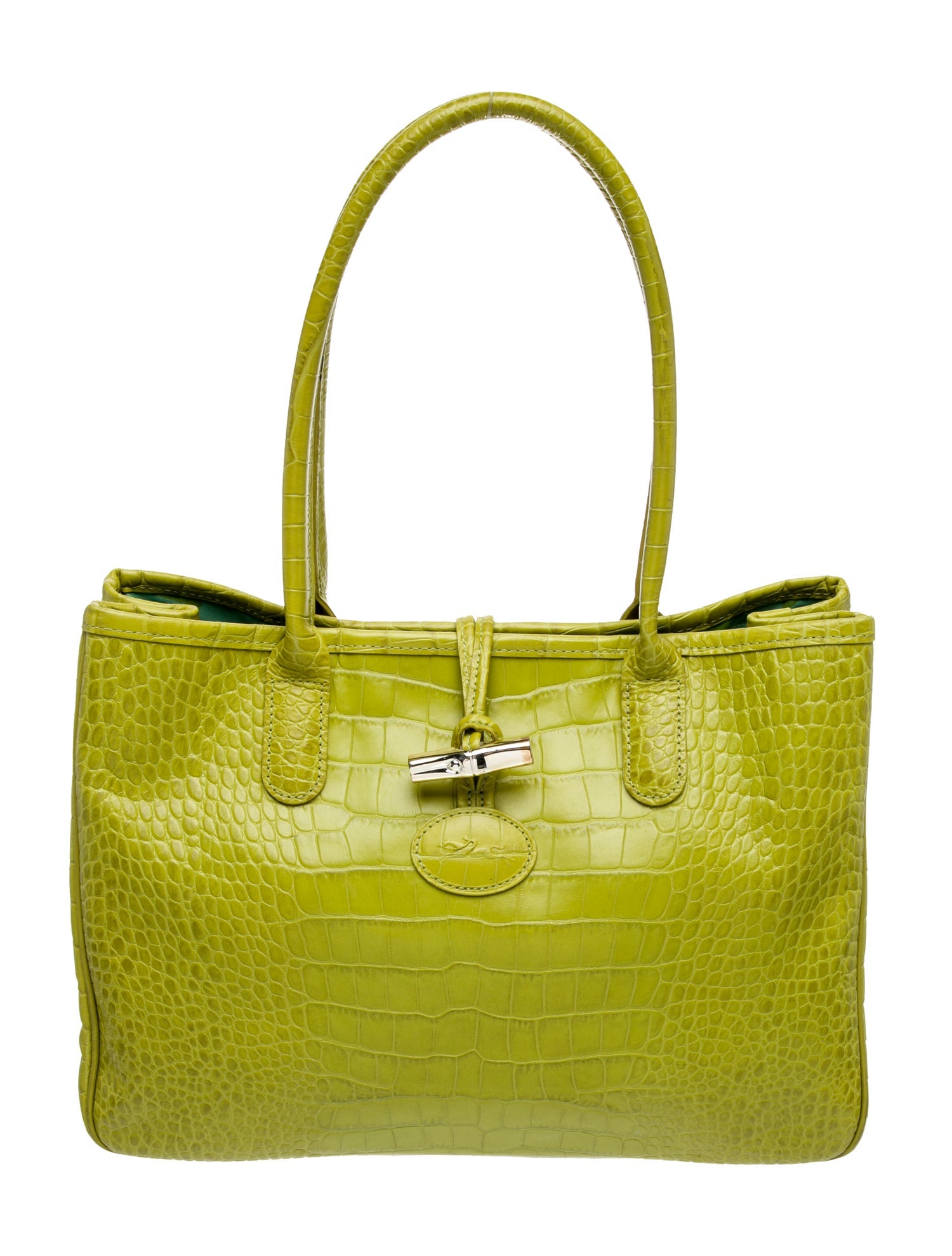 Longchamp Embossed Leather Tote