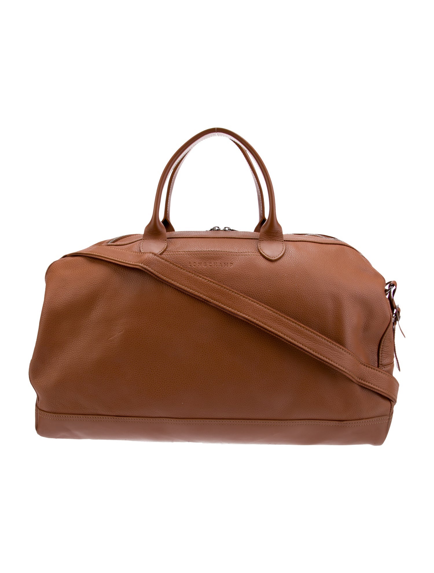 Longchamp Leather Weekender Bag