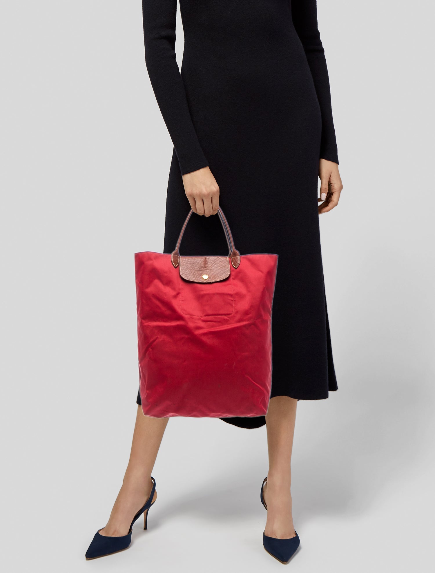 Longchamp Nylon Top Handle Bag Vintage