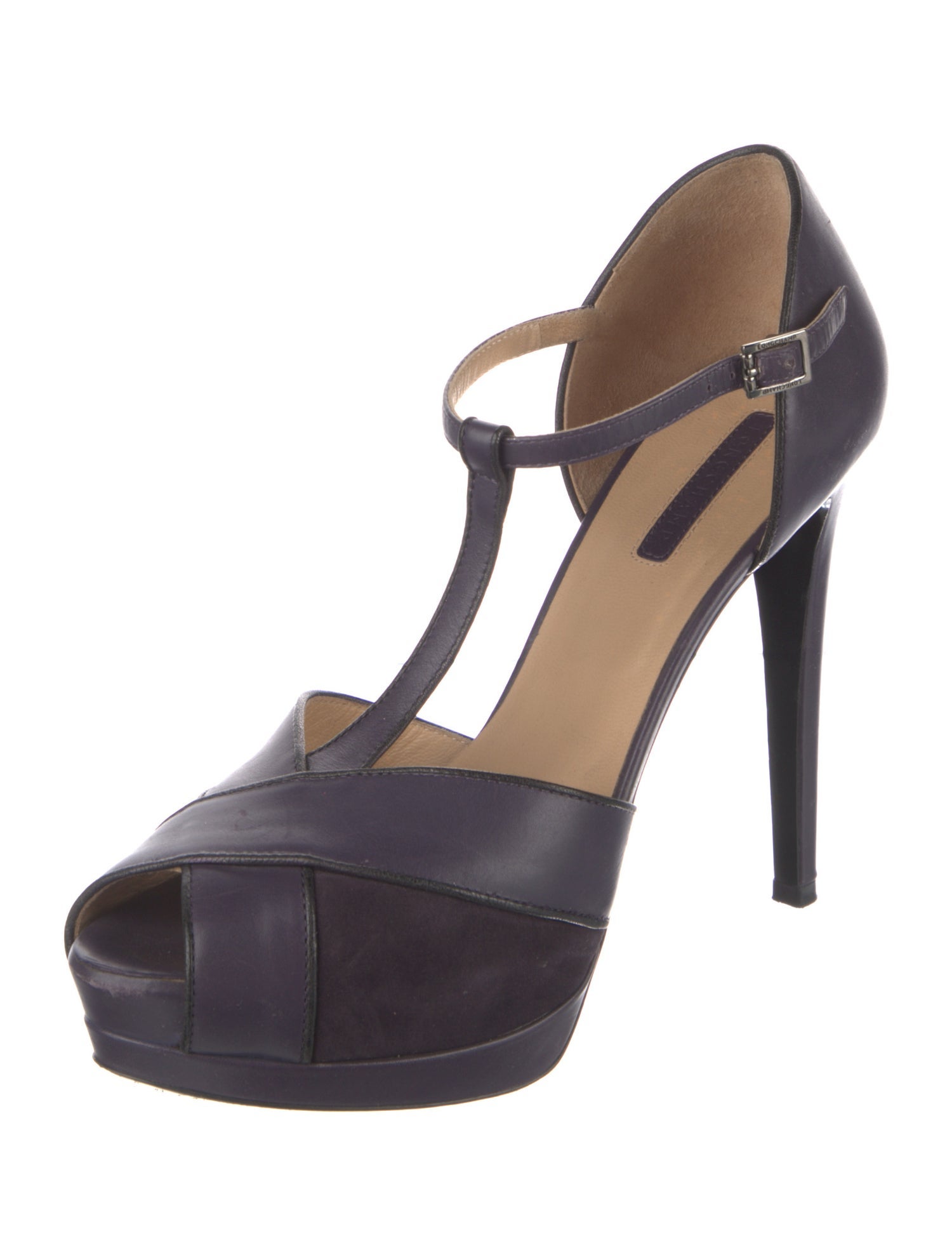 Longchamp Leather T-Strap Pumps