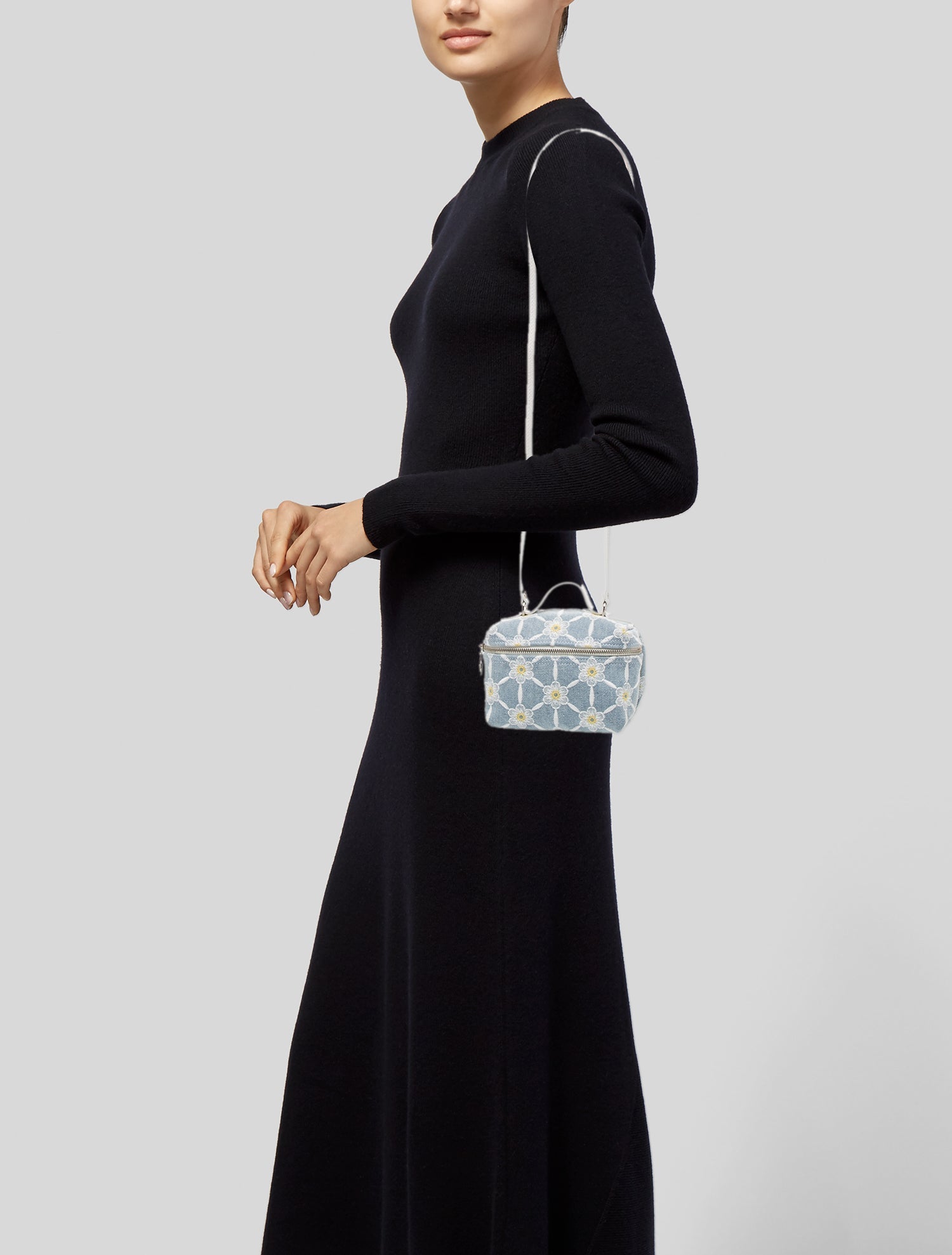 Longchamp Denim Top Handle Bag