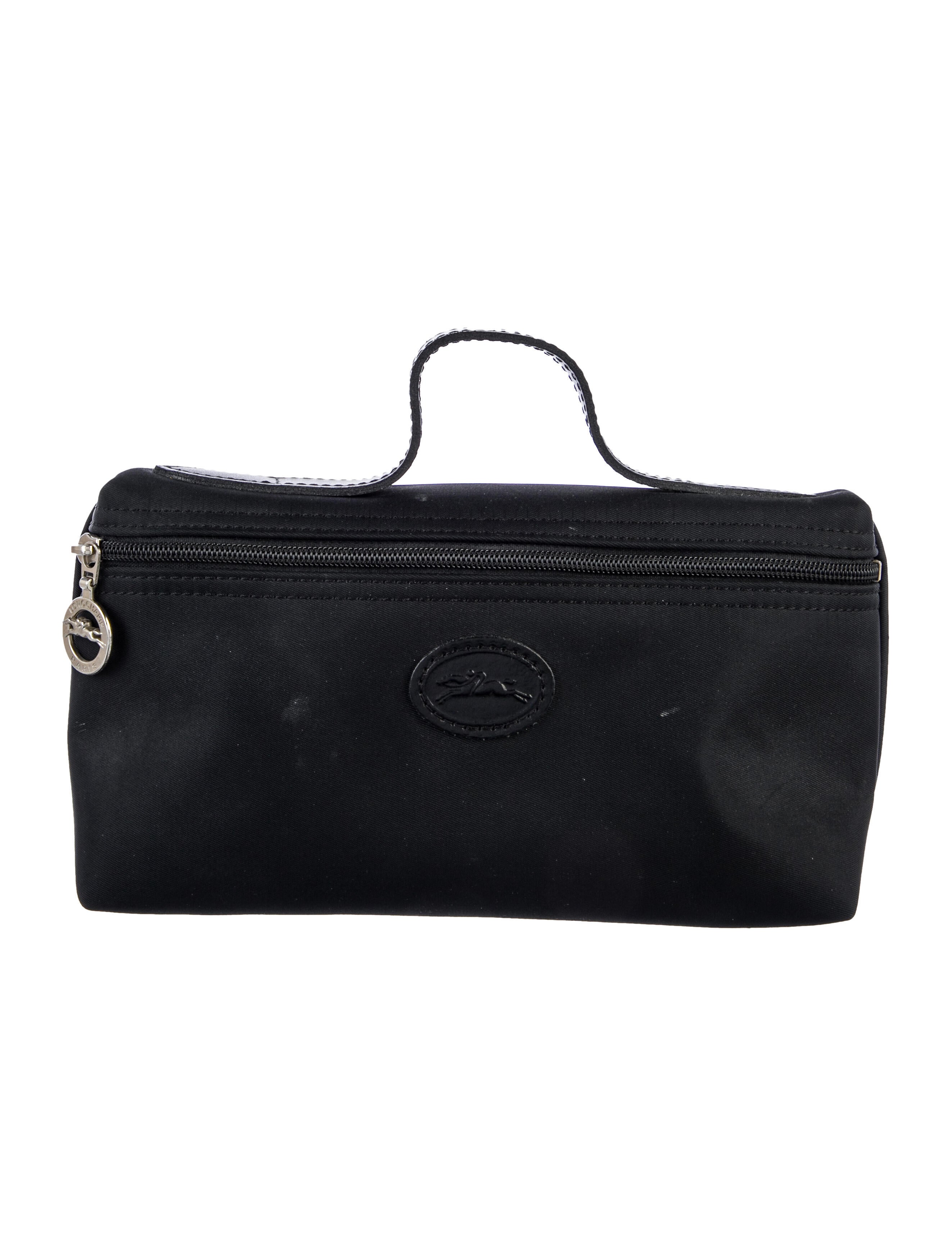 Longchamp Synthetic-Blend Cosmetic Bag w/ Leather Trim