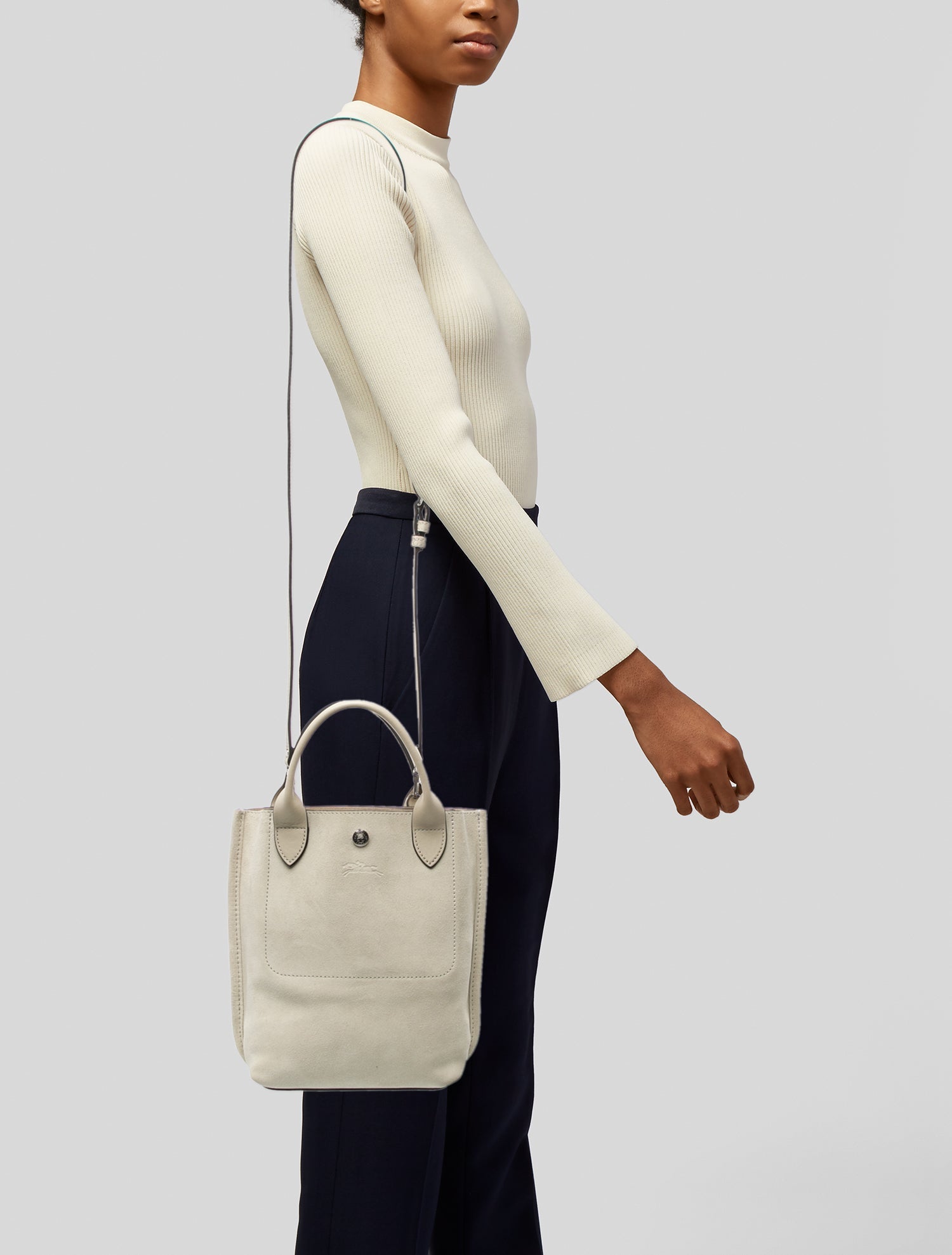 Longchamp Leather Top Handle Bag