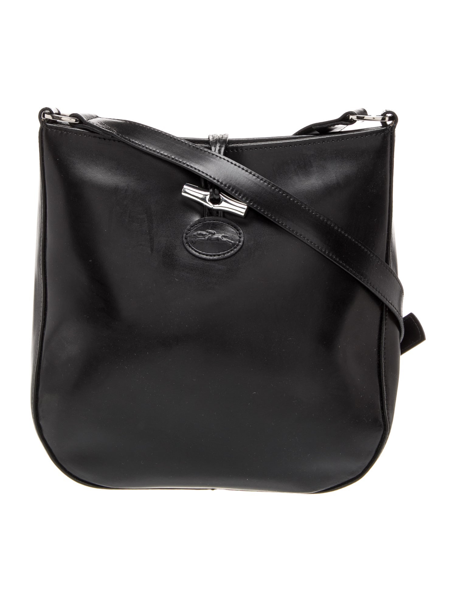 Longchamp Leather Messenger Bag