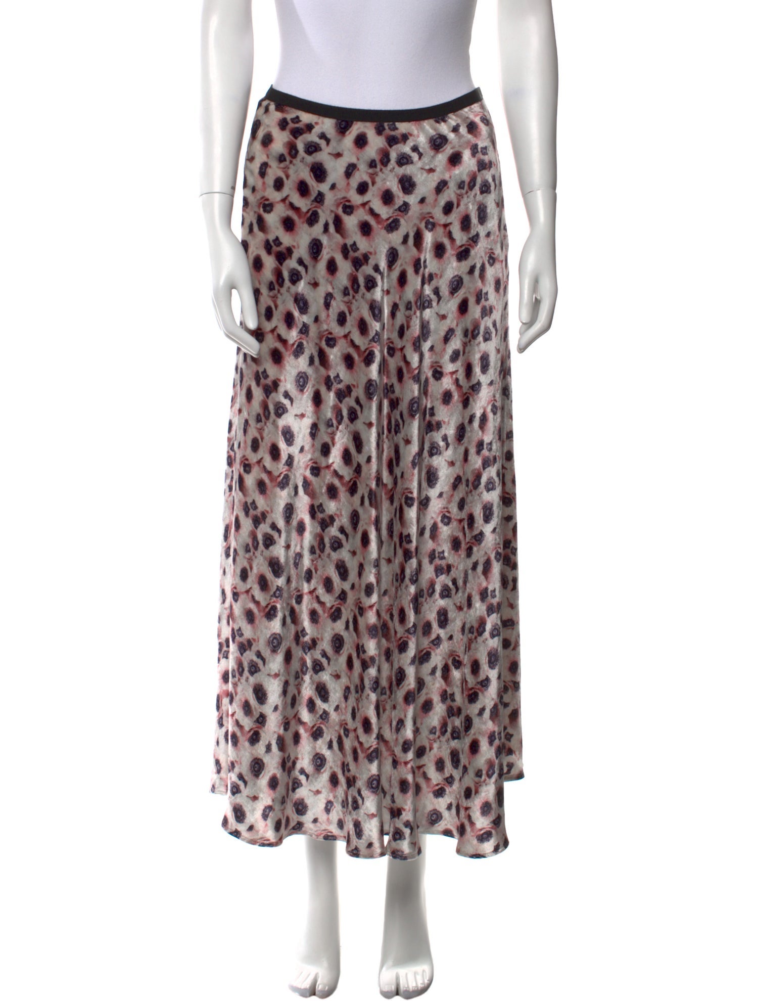 Longchamp Velvet Midi Length Skirt