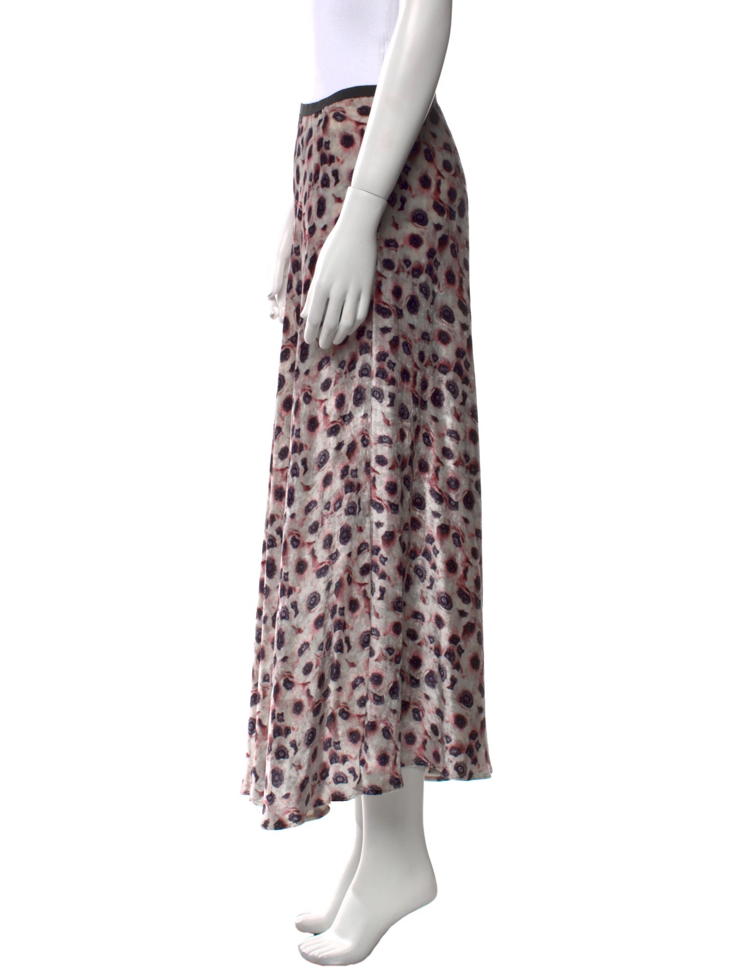 Longchamp Velvet Midi Length Skirt