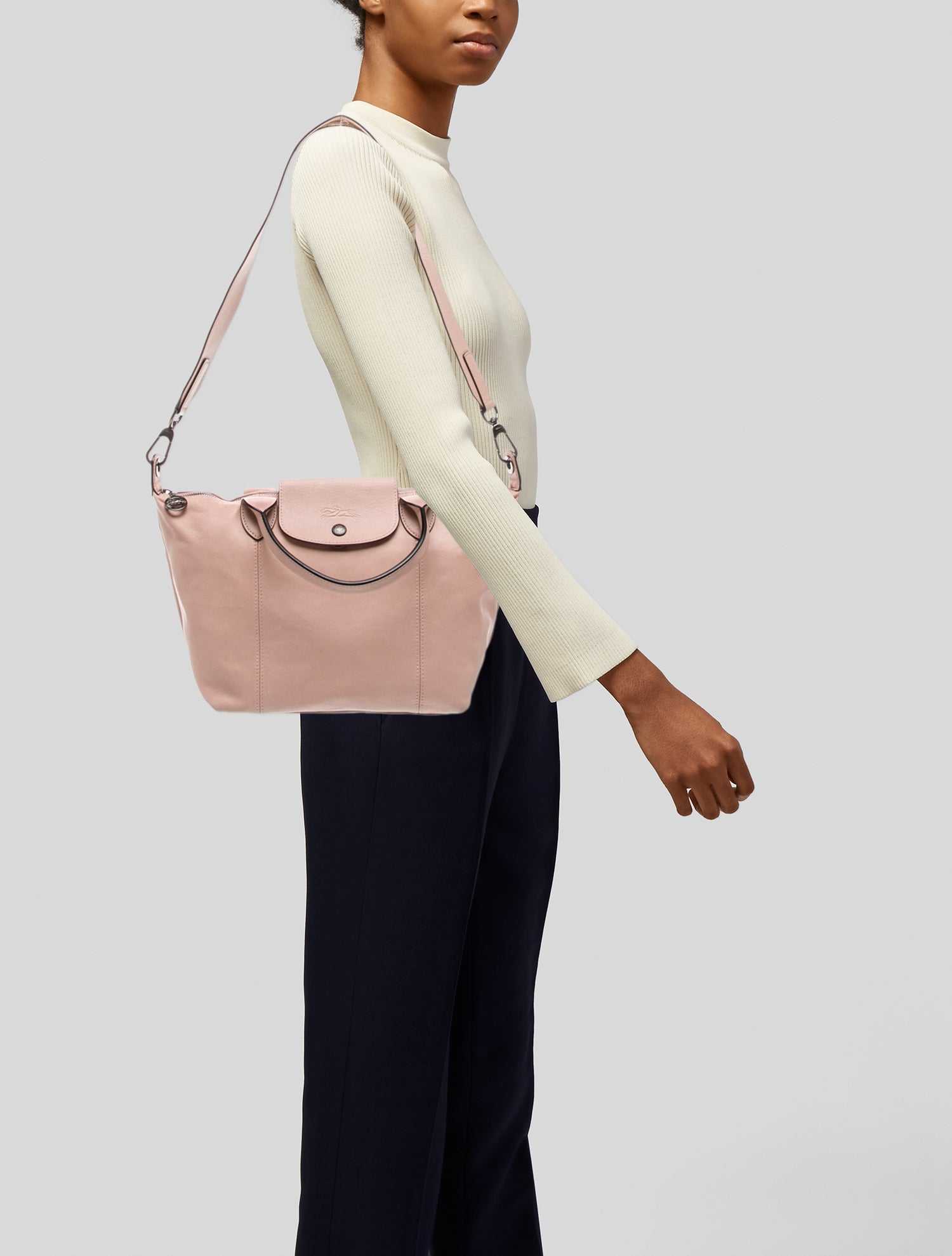 Longchamp Leather Top Handle Bag