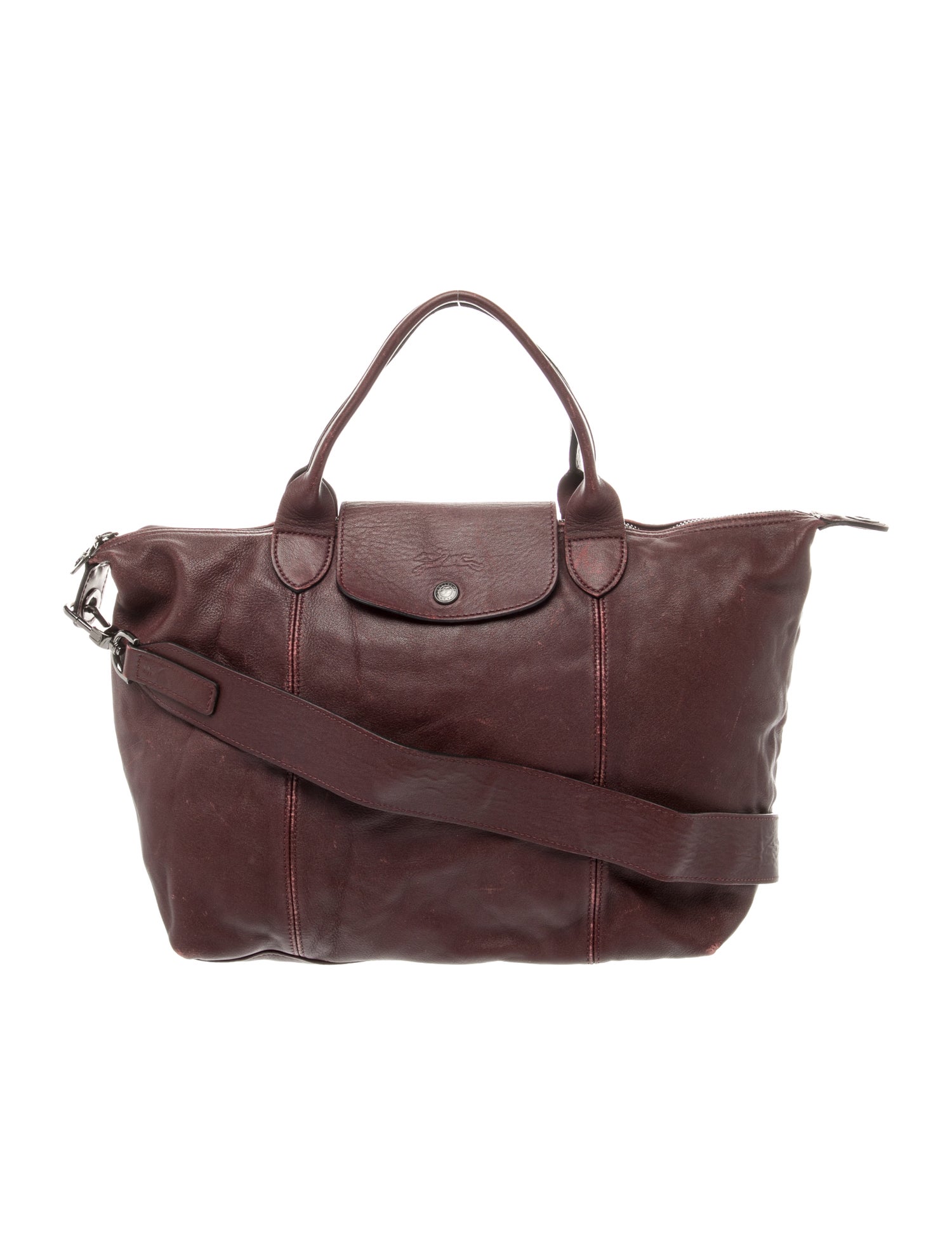 Longchamp Leather Top Handle Bag