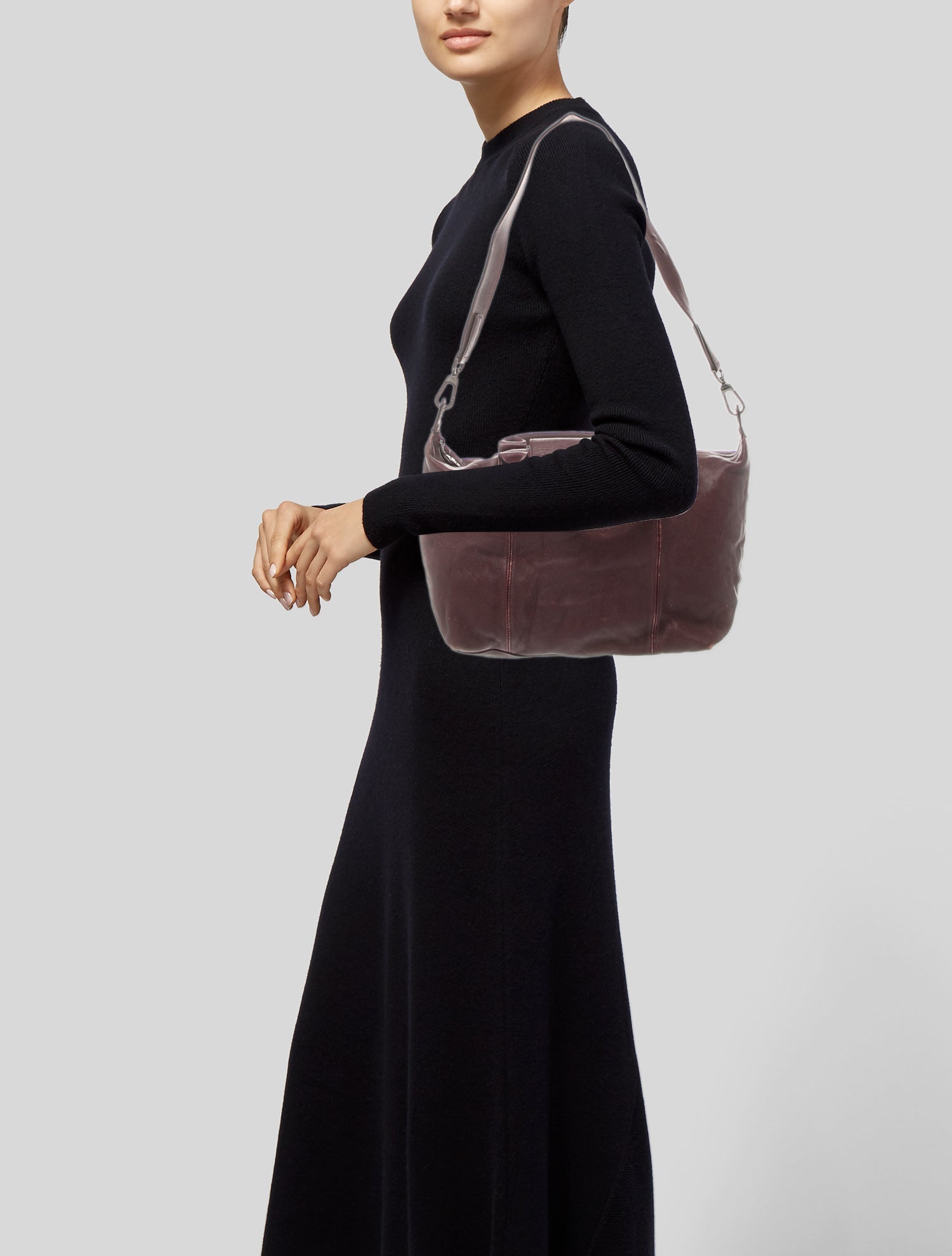 Longchamp Leather Top Handle Bag