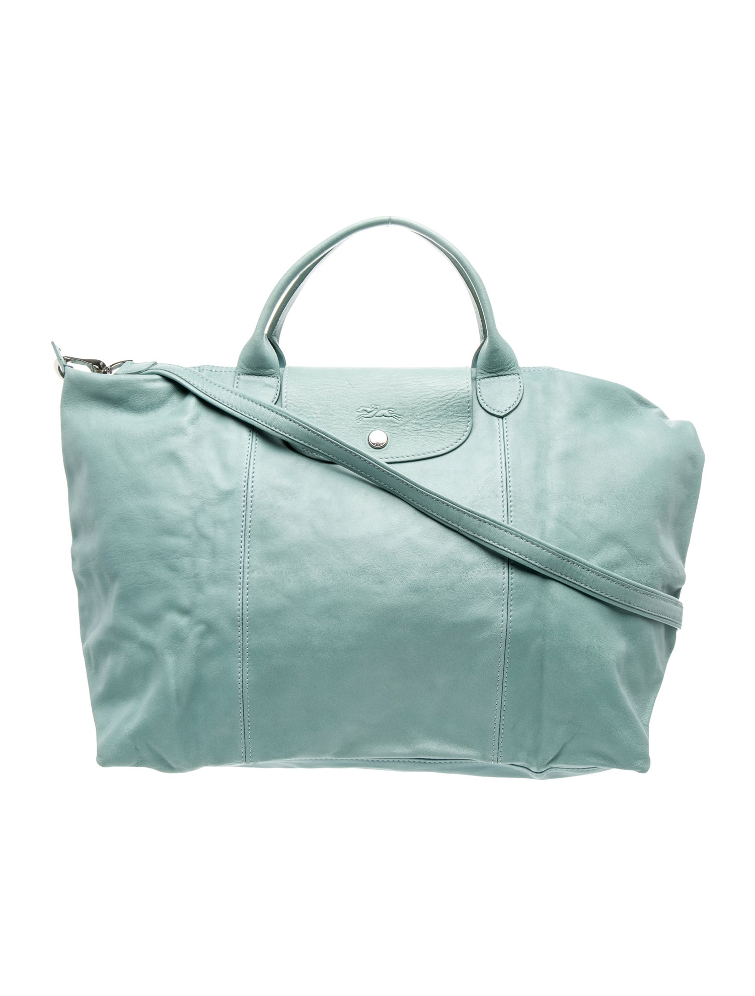 Longchamp Leather Weekender Bag