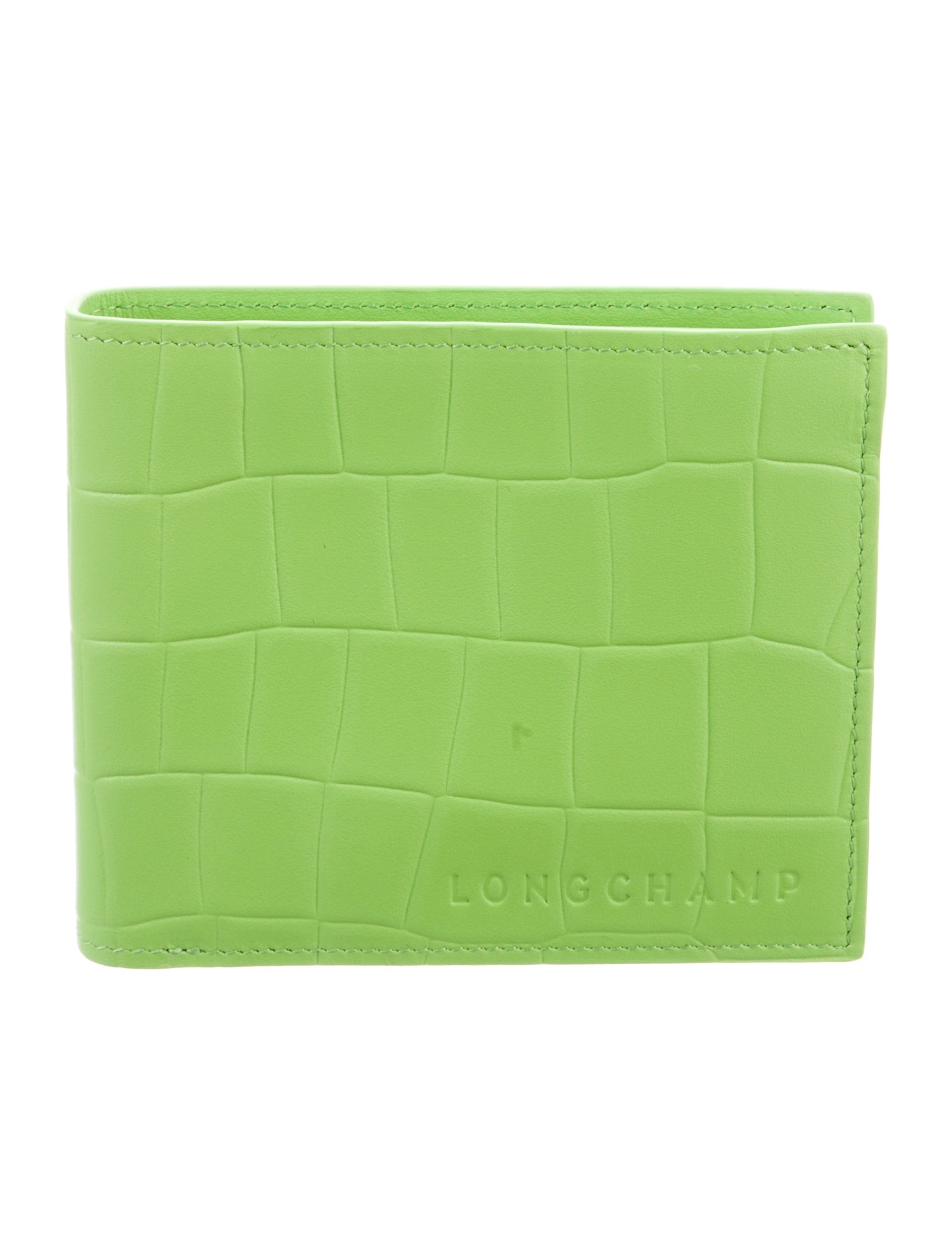 Longchamp Embossed Leather Bifold Wallet