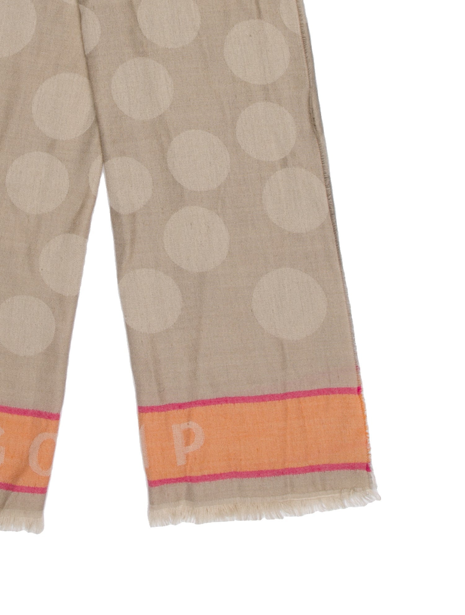 Longchamp Cashmere Polka Dot Print Scarf