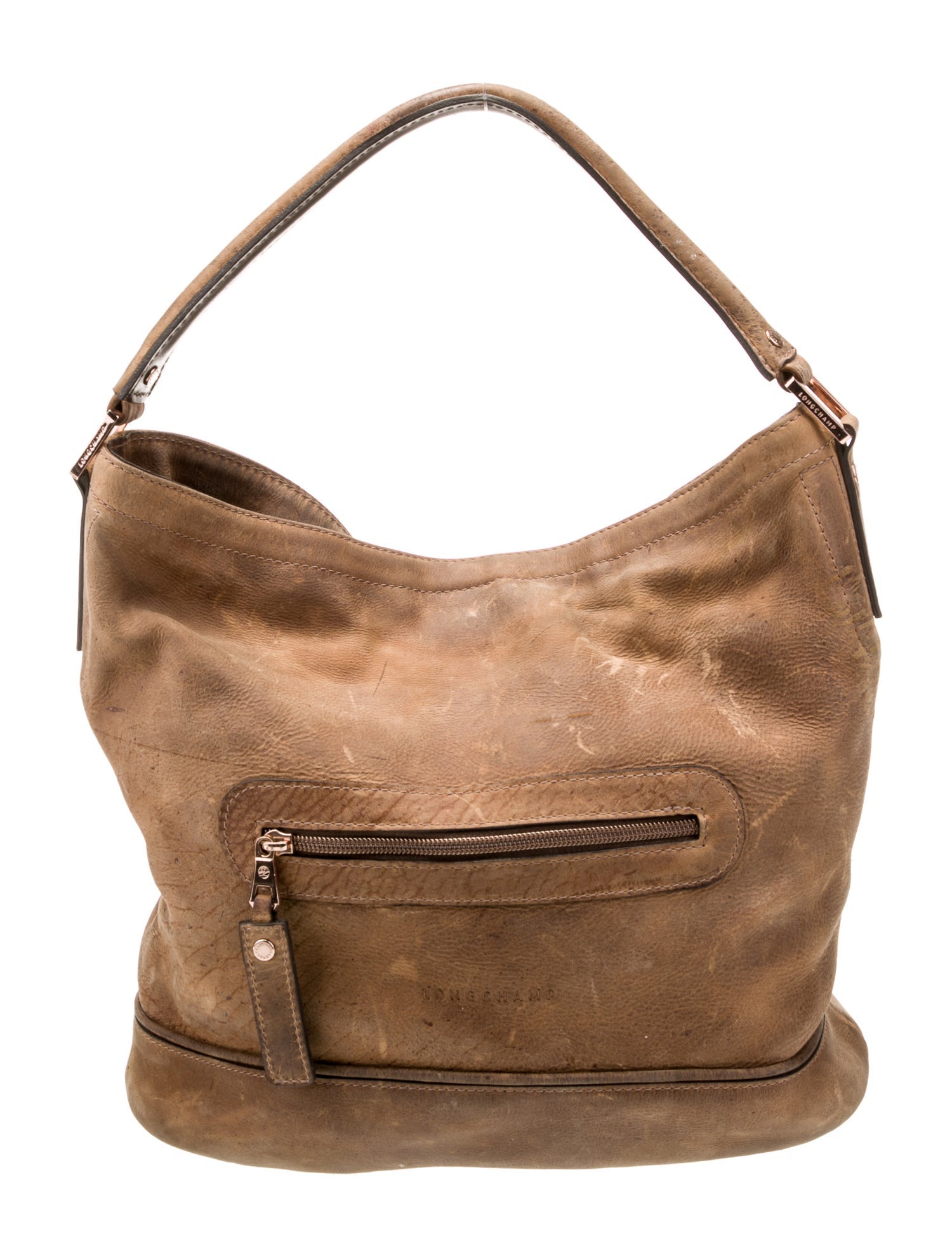 Longchamp Suede Shoulder Bag